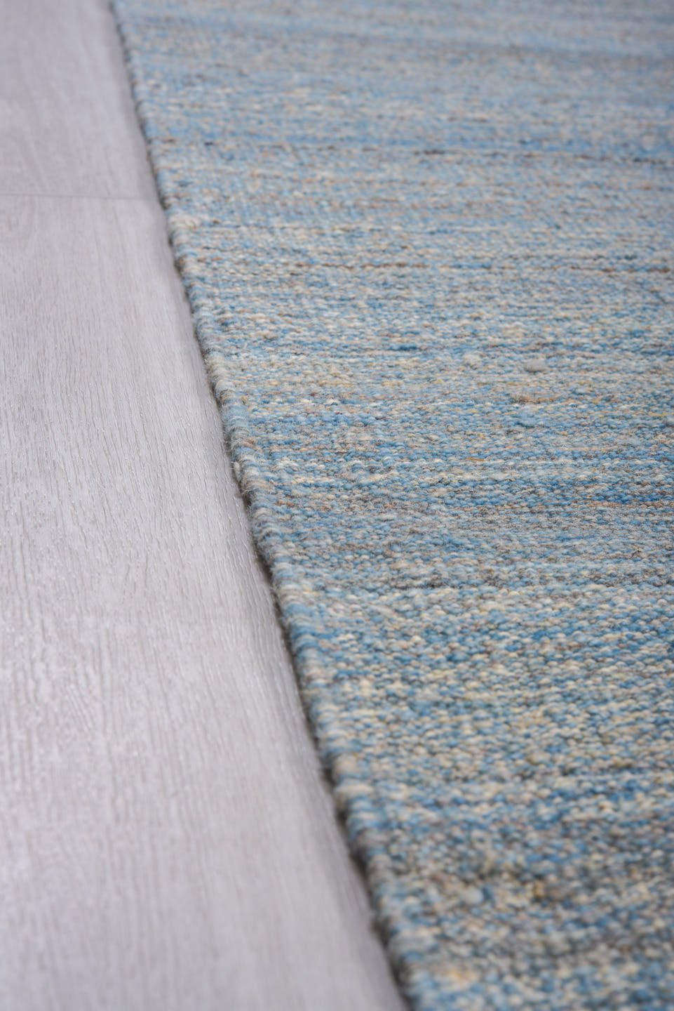 10' x 14' one-of-a-kind handmade vintage Kilim rug. Color palette: blue gray, slate, ivory, silver gray, gray, blue