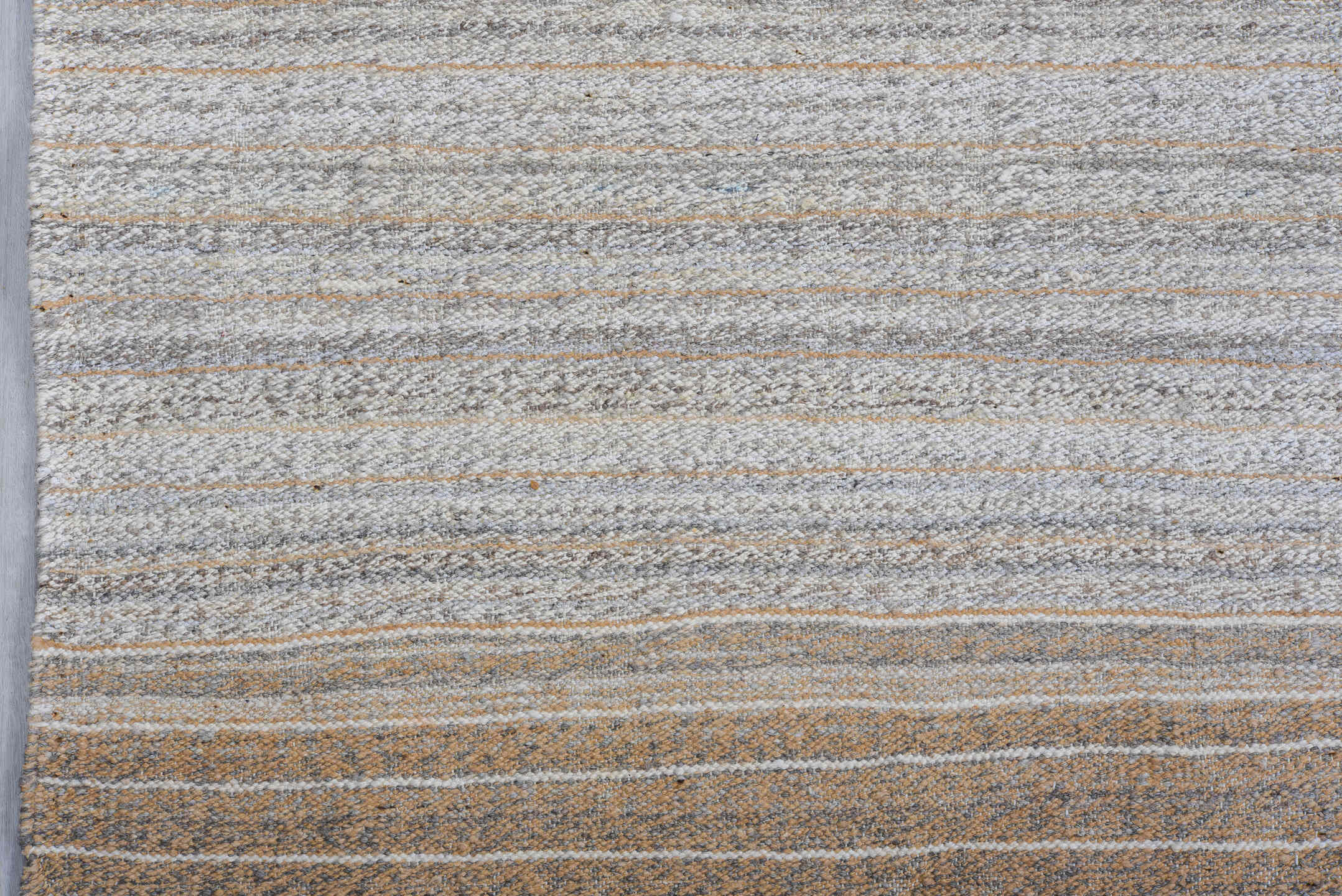 9' x 12' one-of-a-kind handmade vintage Kilim large size rug. Color palette: ivory, beige, taupe, light_gray, cream, gray
