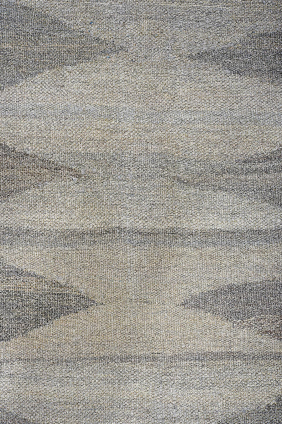 8' x 12' one-of-a-kind handmade vintage Kilim large size rug. Color palette: gray, ivory, taupe, slate, beige, brown