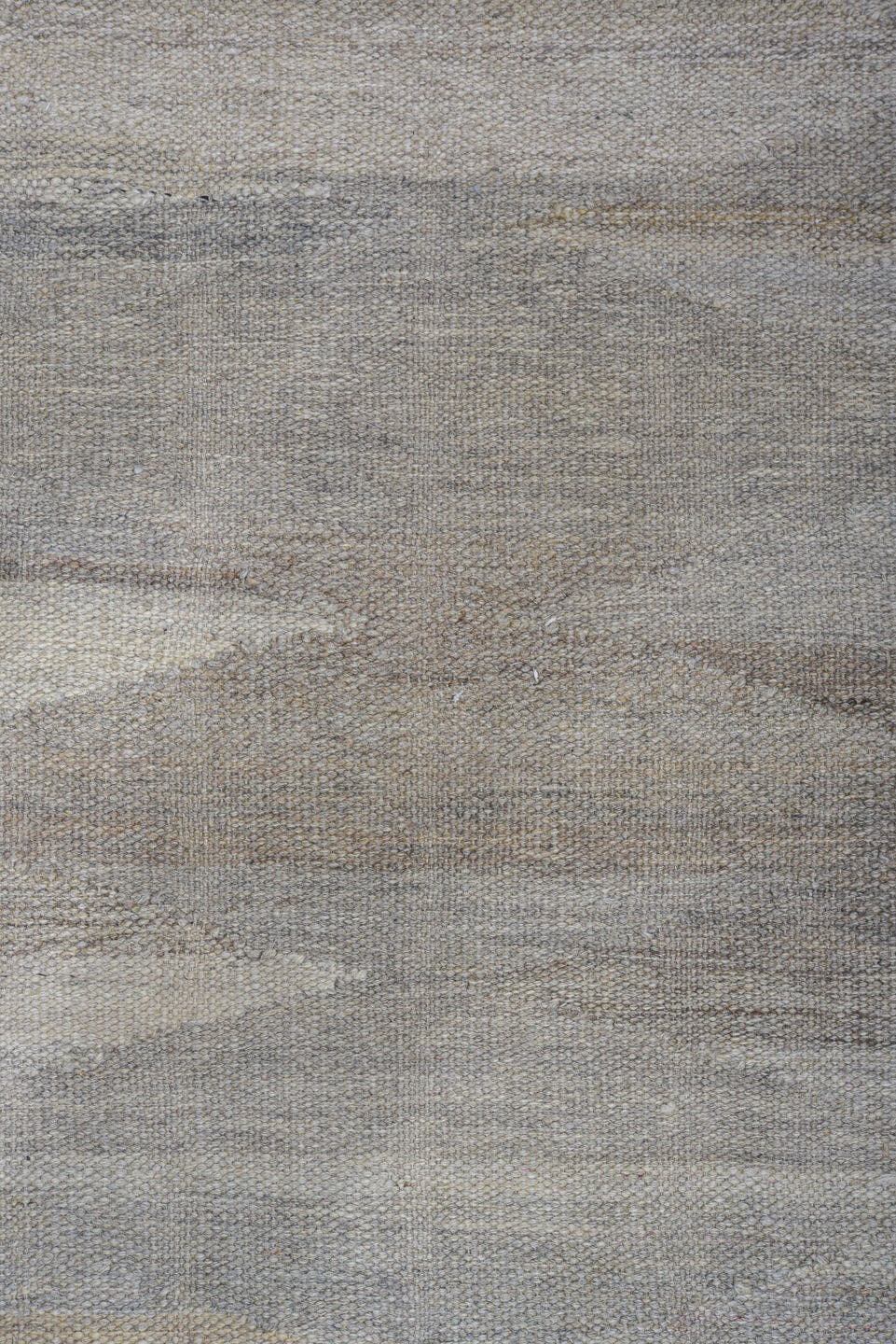 8' x 12' one-of-a-kind handmade vintage Kilim large size rug. Color palette: gray, ivory, taupe, beige, greige, brown