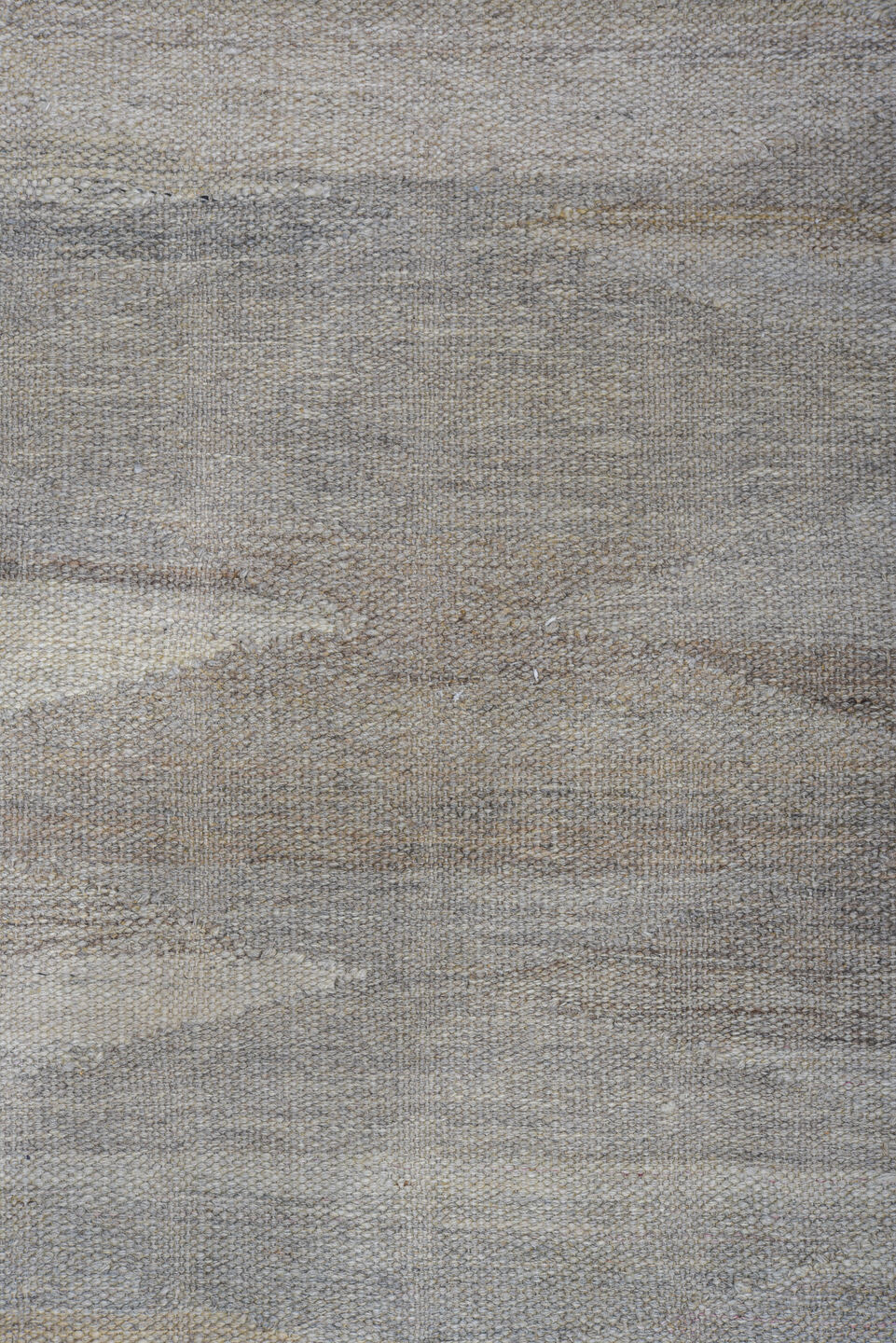 8' x 12' one-of-a-kind handmade vintage Kilim large size rug. Color palette: black, blue, charcoal, dark gray, dim gray