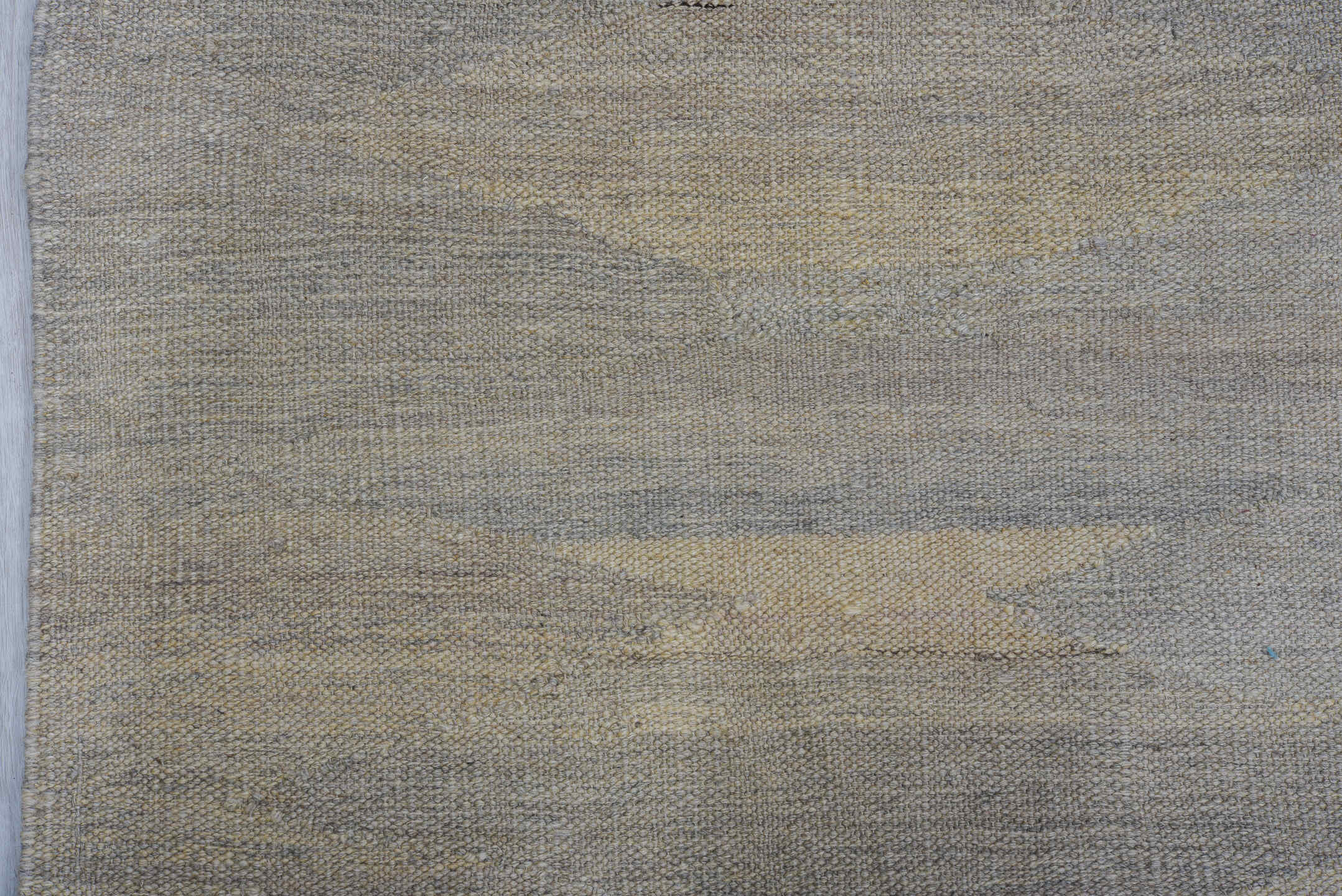 8' x 12' one-of-a-kind handmade vintage Kilim large size rug. Color palette: gray, ivory, taupe, beige, greige, brown