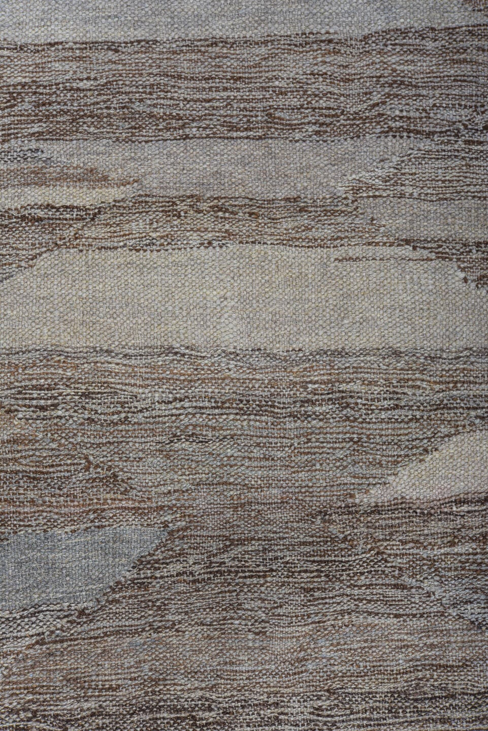 8' x 12' one-of-a-kind handmade vintage Kilim large size rug. Color palette: taupe, ivory, gray, cream, greige, beige