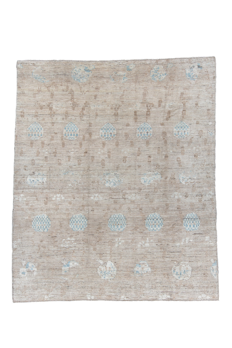 10' x 14' one-of-a-kind handmade vintage Tulu large size rug. Color palette: dark gray, dim gray, gainsboro, gray