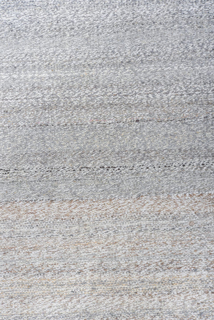 8' x 10' one-of-a-kind handmade vintage Kilim large size rug. Color palette: ivory, light gray, taupe, greige, beige, gray