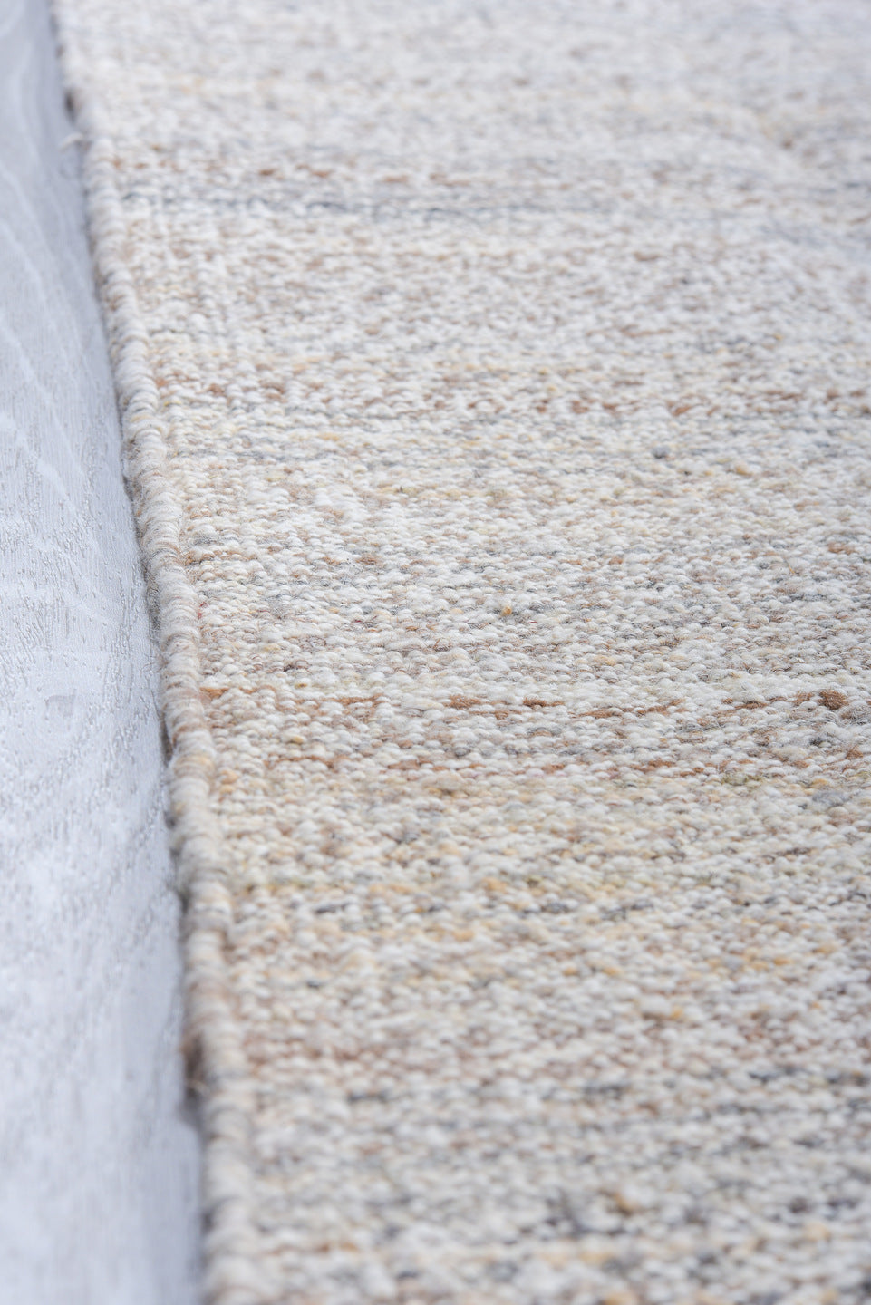 8' x 10' one-of-a-kind handmade vintage Kilim large size rug. Color palette: ivory, light gray, taupe, greige, beige, gray