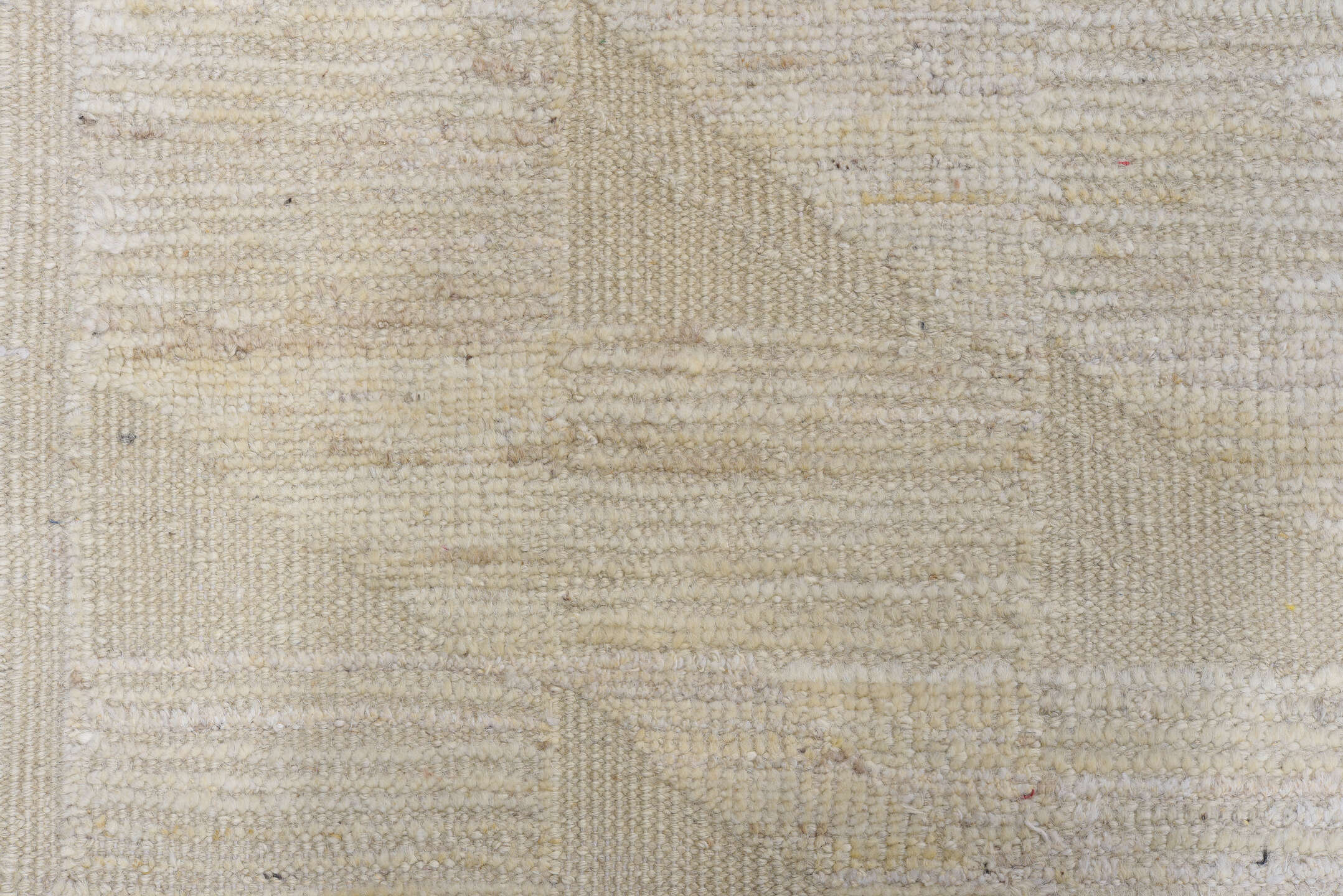 9' x 12' one-of-a-kind handmade vintage Tulu large size rug. Color palette: ivory, cream, beige, taupe, gray