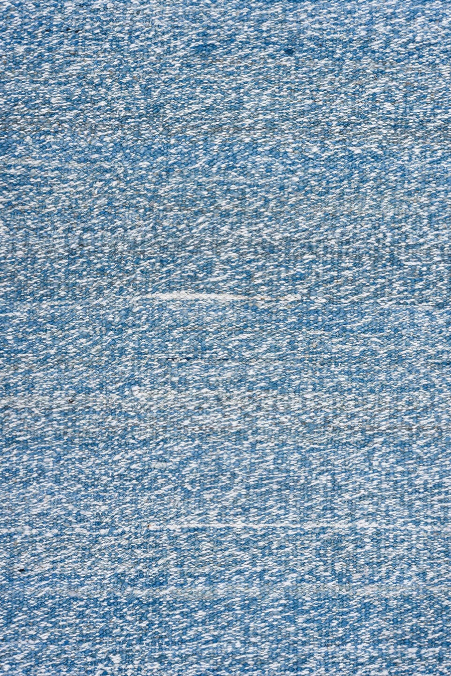3' x 15' one-of-a-kind handmade vintage Kilim runner rug. Color palette: sky blue, powder blue, ice blue, ivory, light blue