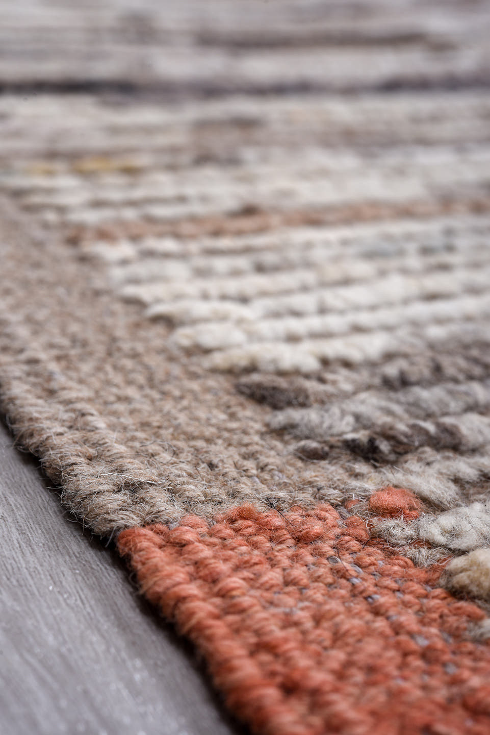 11' x 15' one-of-a-kind handmade vintage Tulu oversize rug. Color palette: taupe, ivory, brown, gray, blue, peach, charcoal