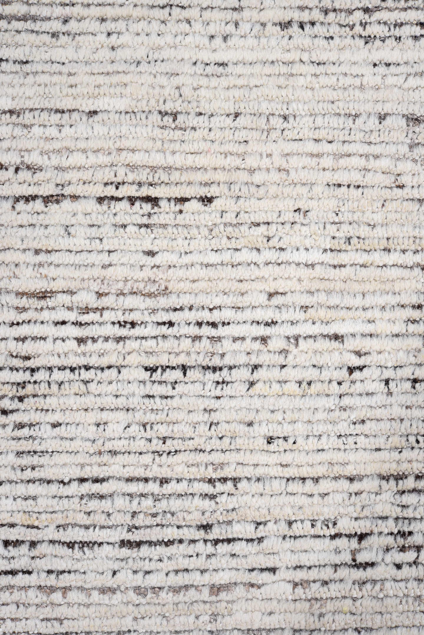3' x 13' one-of-a-kind handmade vintage Tulu runner rug. Color palette: ivory, charcoal, taupe, brown, gray, black, beige