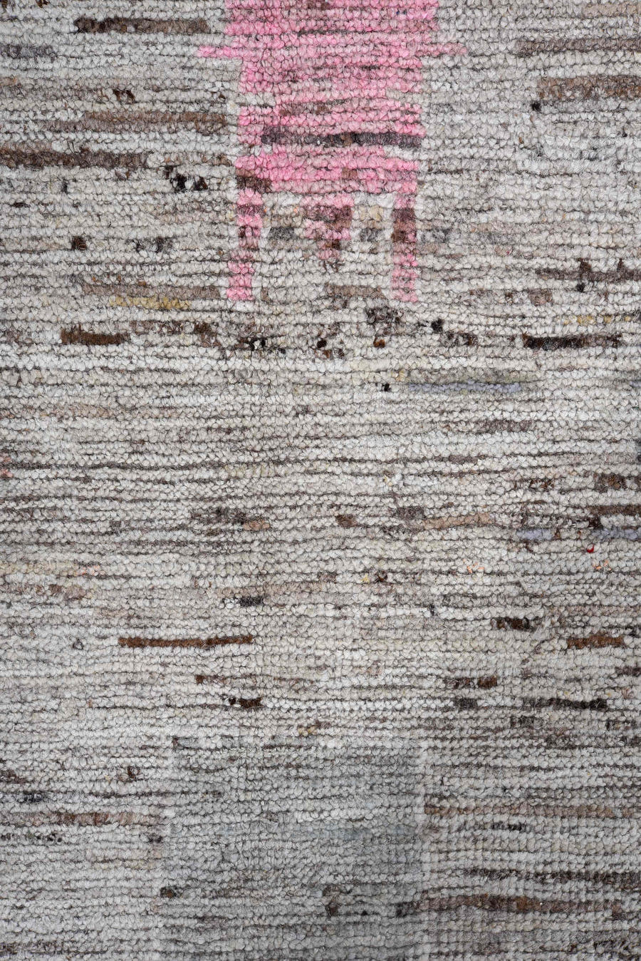 8' x 9' one-of-a-kind handmade vintage Oushak large size rug. Color palette: ivory, pale blue, blush, taupe, soft gold, rose