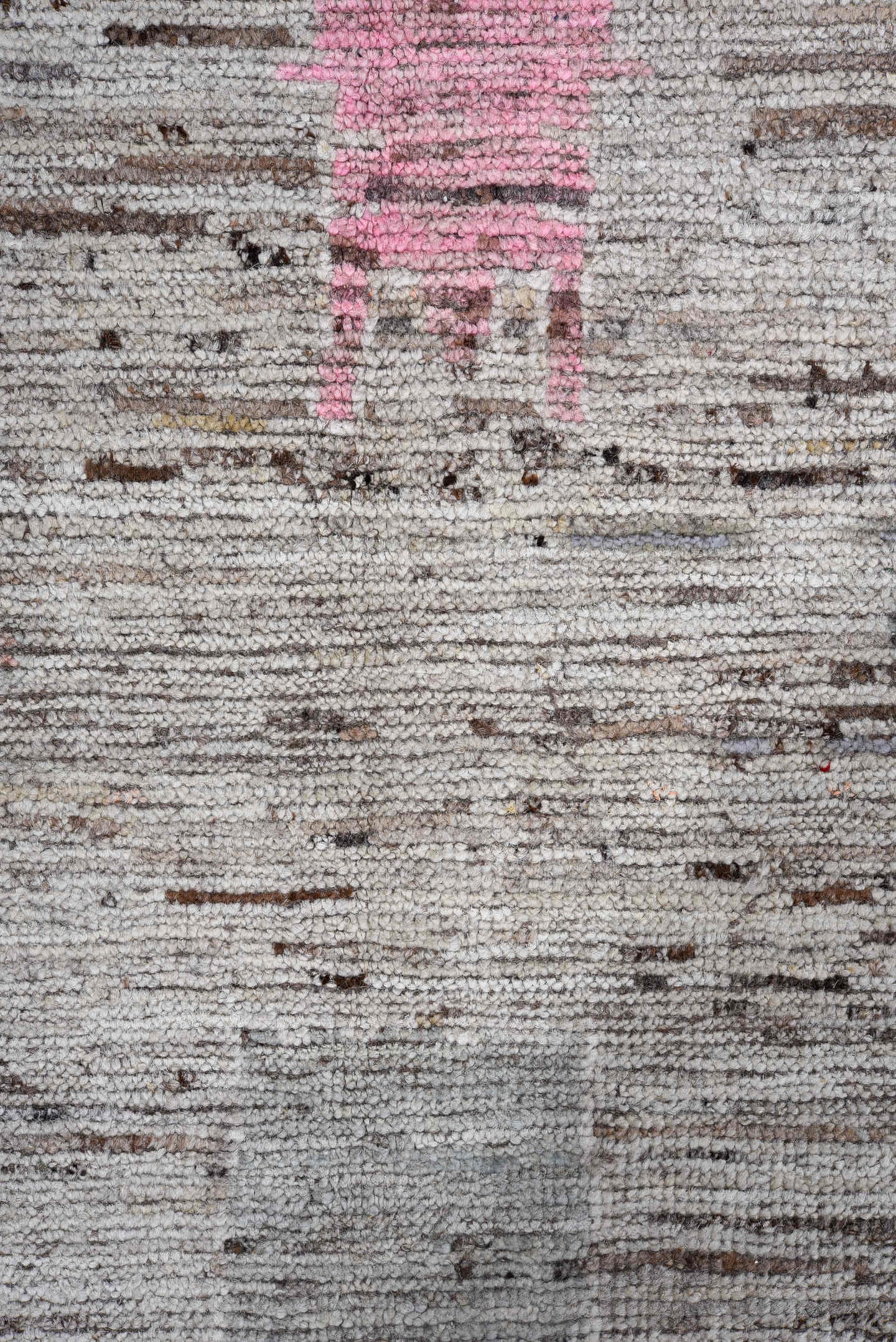 8' x 9' one-of-a-kind handmade vintage Oushak large size rug. Color palette: ivory, pale blue, blush, taupe, soft gold, rose