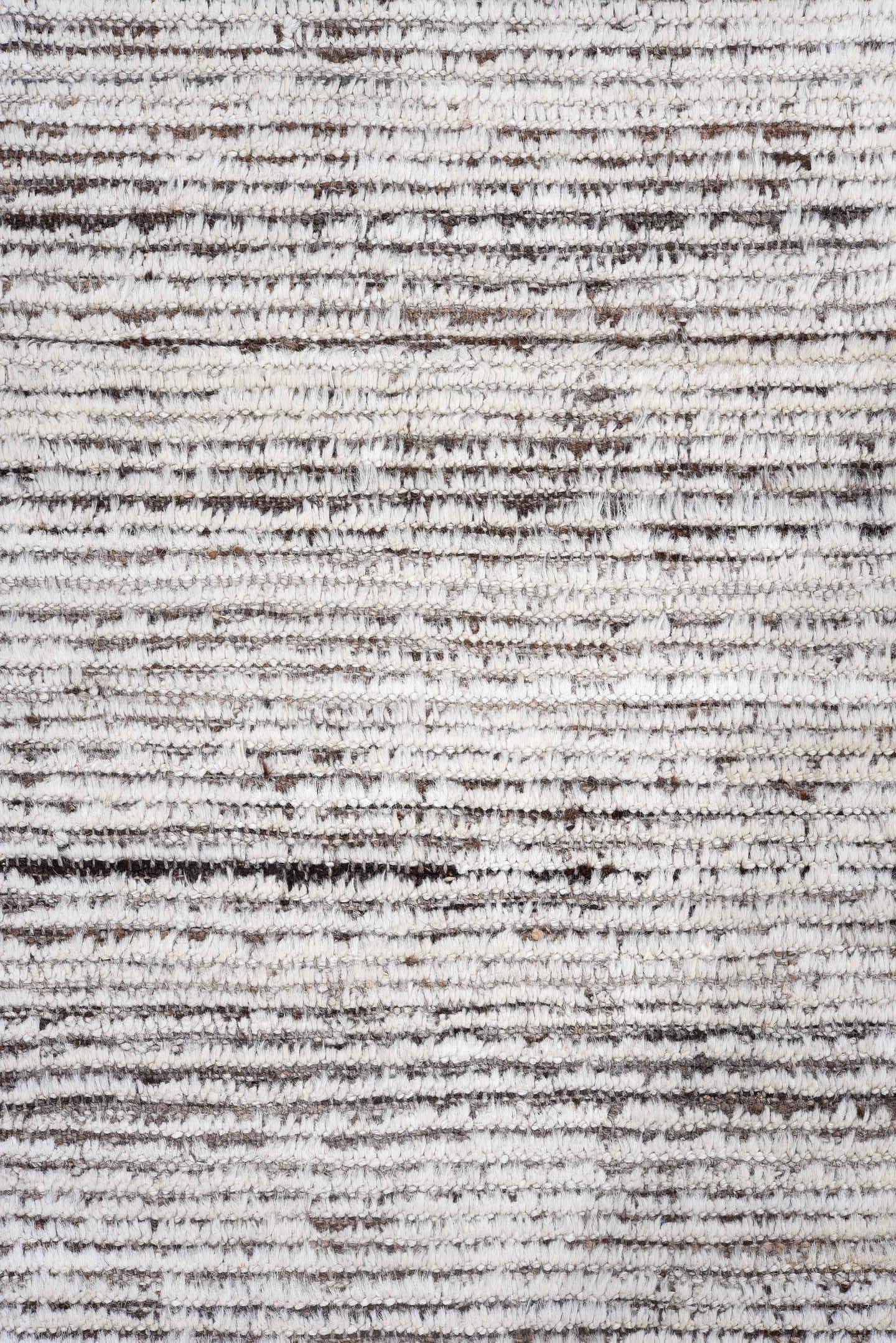 3' x 12' one-of-a-kind handmade vintage Tulu runner rug. Color palette: ivory, gray, charcoal, black