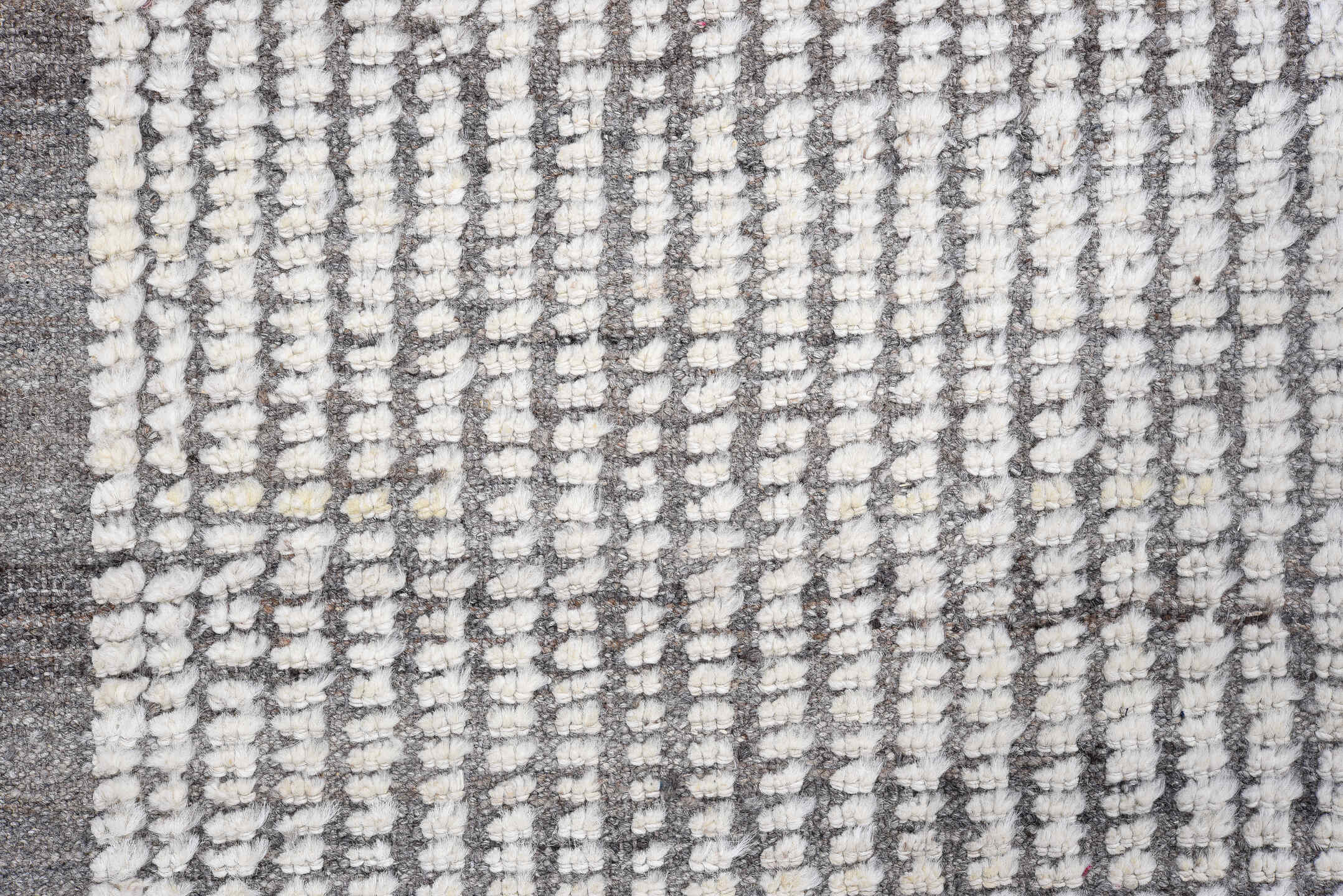 3' x 12' one-of-a-kind handmade vintage Tulu runner rug. Color palette: black, charcoal, dark gray, dim gray, gainsboro