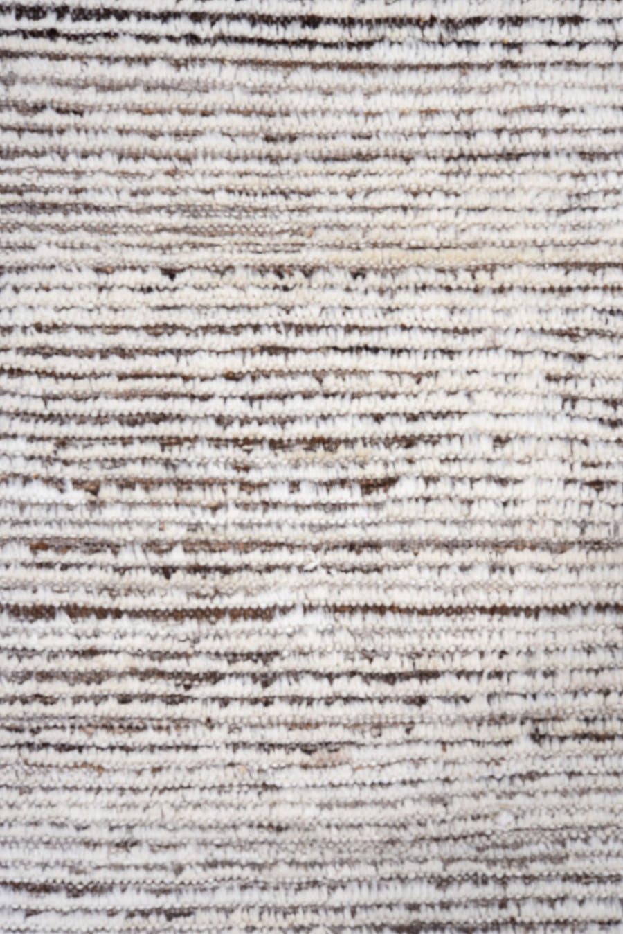 3' x 9' one-of-a-kind handmade vintage Tulu runner rug. Color palette: ivory, brown, taupe, charcoal, beige, gray, black