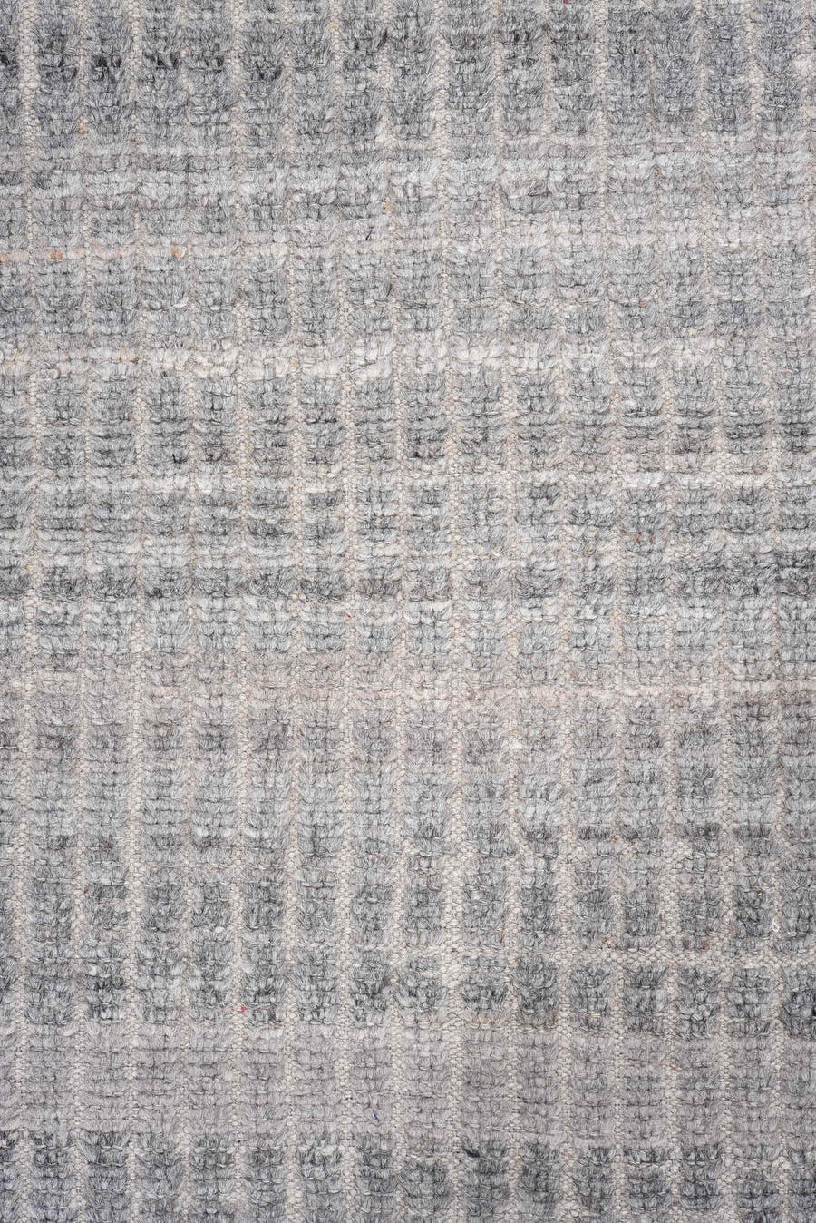 2' x 9' one-of-a-kind handmade vintage Tulu runner rug. Color palette: gray, ivory, charcoal, taupe, black, beige