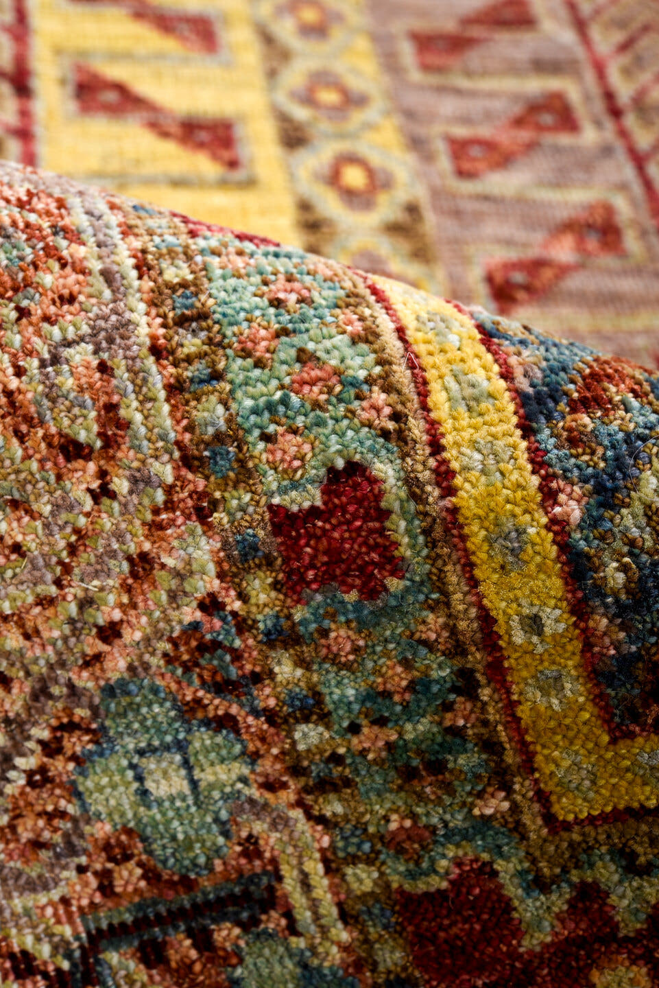 2' x 9' one-of-a-kind handmade vintage Oushak runner rug. Color palette: ivory, aqua, rust, gold, brick, taupe, sage, brown