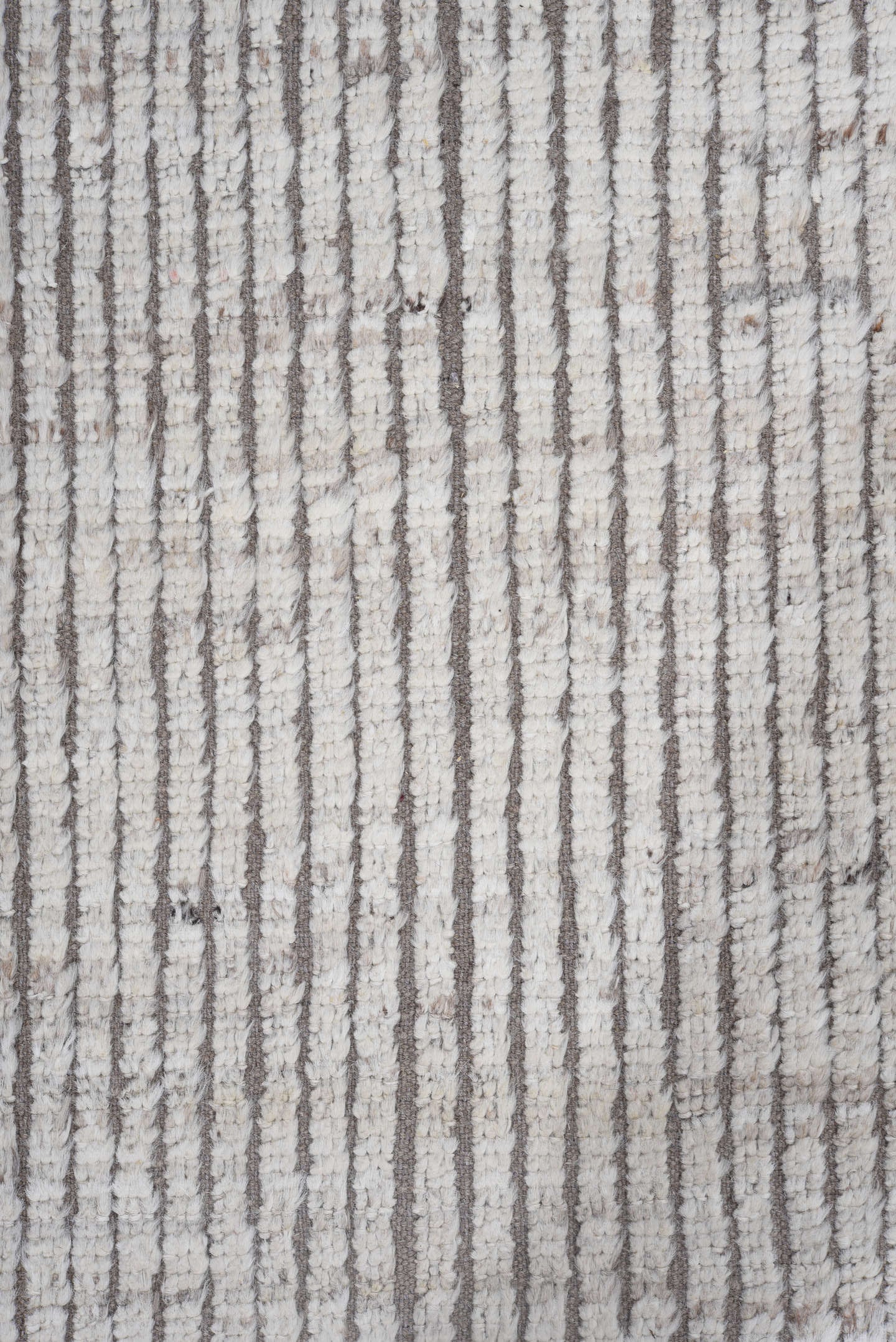 8' x 11' one-of-a-kind handmade vintage Tulu large size rug. Color palette: ivory, taupe, brown, gray, beige
