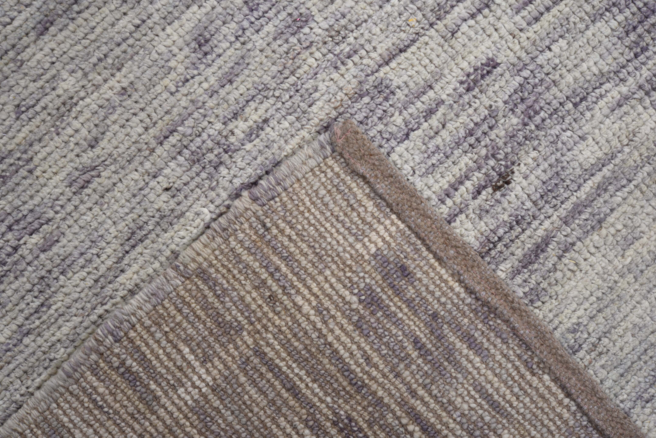 8' x 9' one-of-a-kind handmade vintage Tulu large size rug. Color palette: ivory, taupe, gray, greige, charcoal, beige