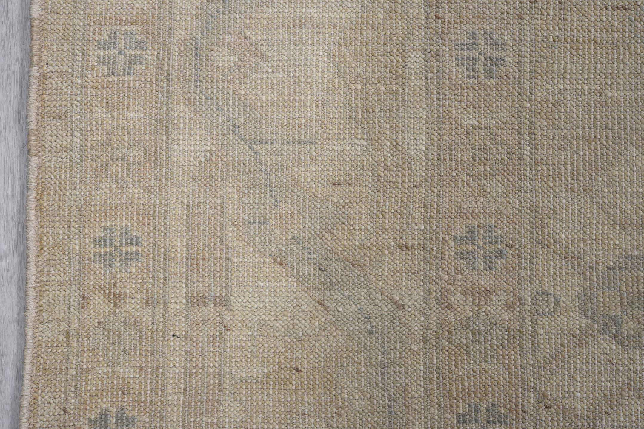 8' x 9' one-of-a-kind handmade vintage Oushak rug. Color palette: black, brown, gray, light gray, off-white, pink