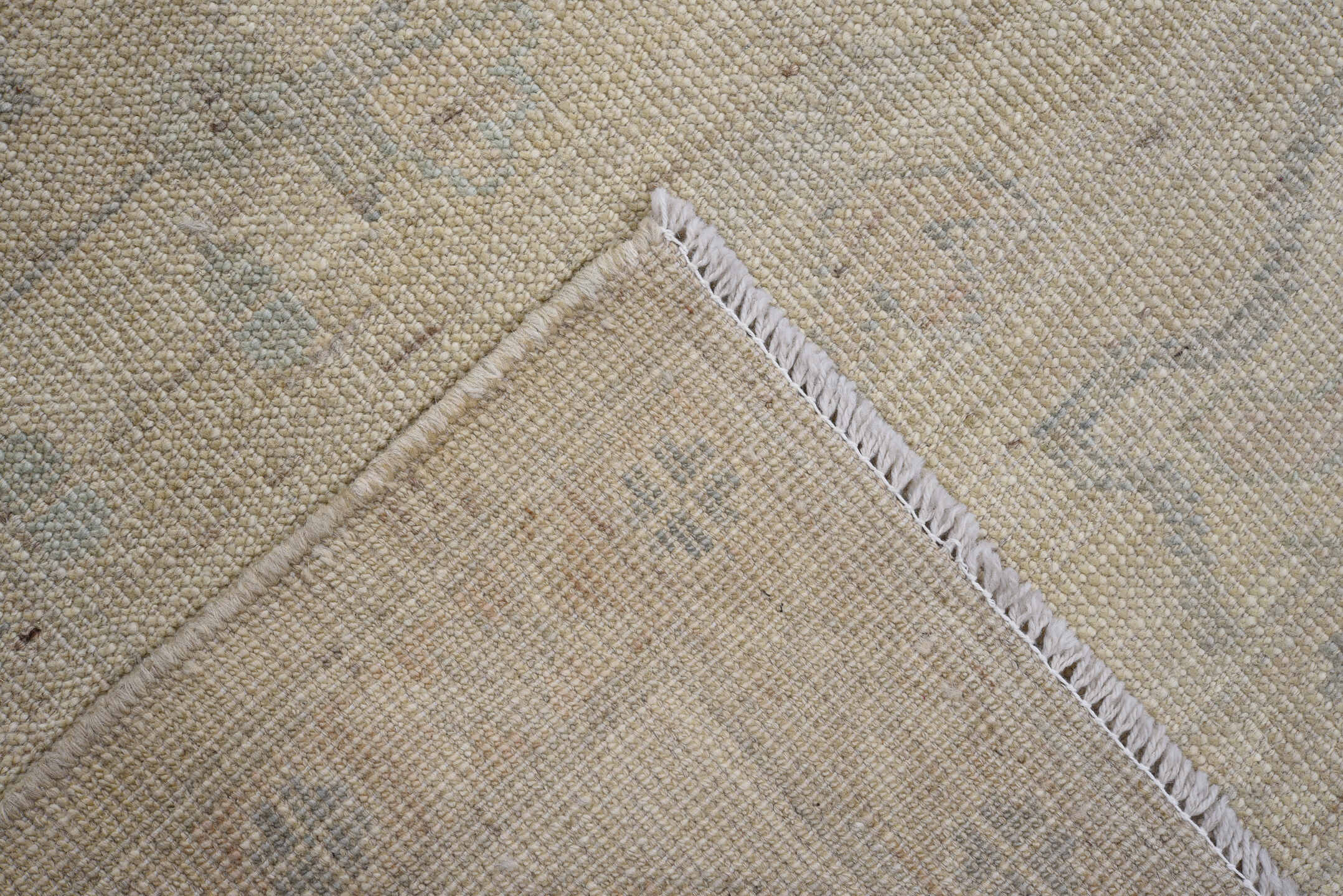 8' x 9' one-of-a-kind handmade vintage Oushak rug. Color palette: black, brown, gray, light gray, off-white, pink