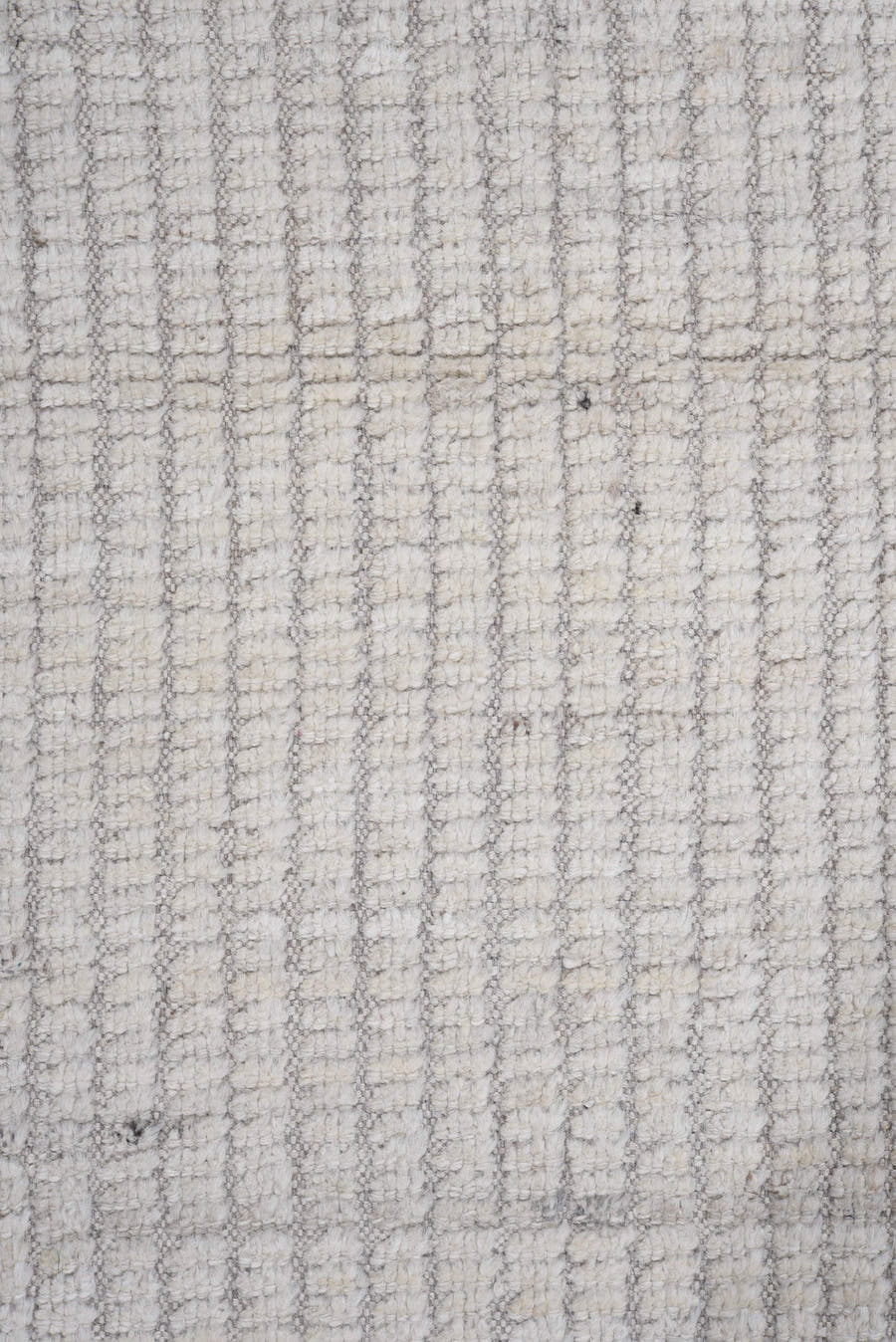 3' x 12' one-of-a-kind handmade vintage Tulu runner rug. Color palette: ivory, light gray, taupe, charcoal, beige, gray