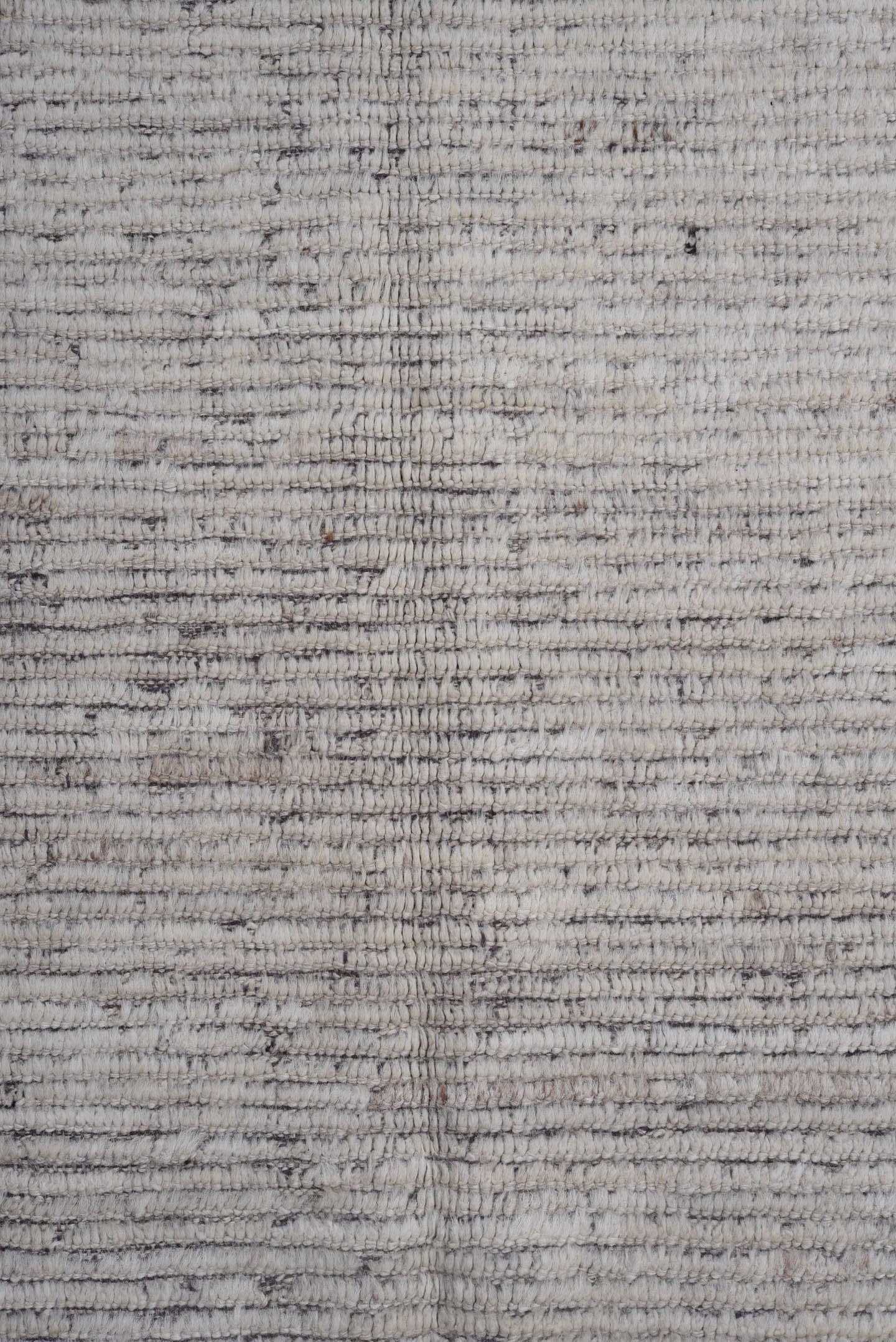 6' x 15' one-of-a-kind handmade vintage Tulu rug. Color palette: ivory, charcoal, taupe, cream, gray, black, beige