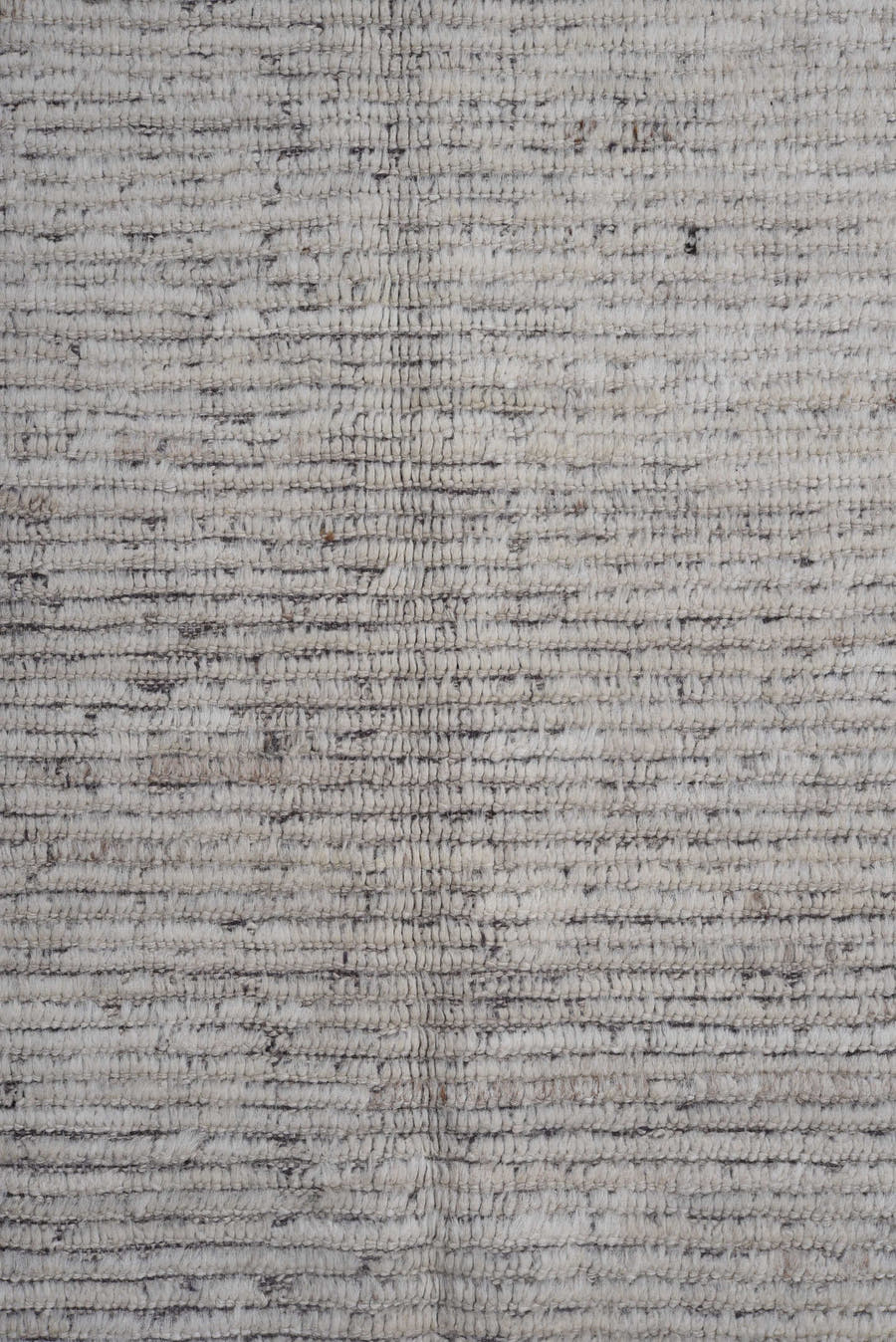 6' x 15' one-of-a-kind handmade vintage Tulu rug. Color palette: ivory, charcoal, taupe, cream, gray, black, beige