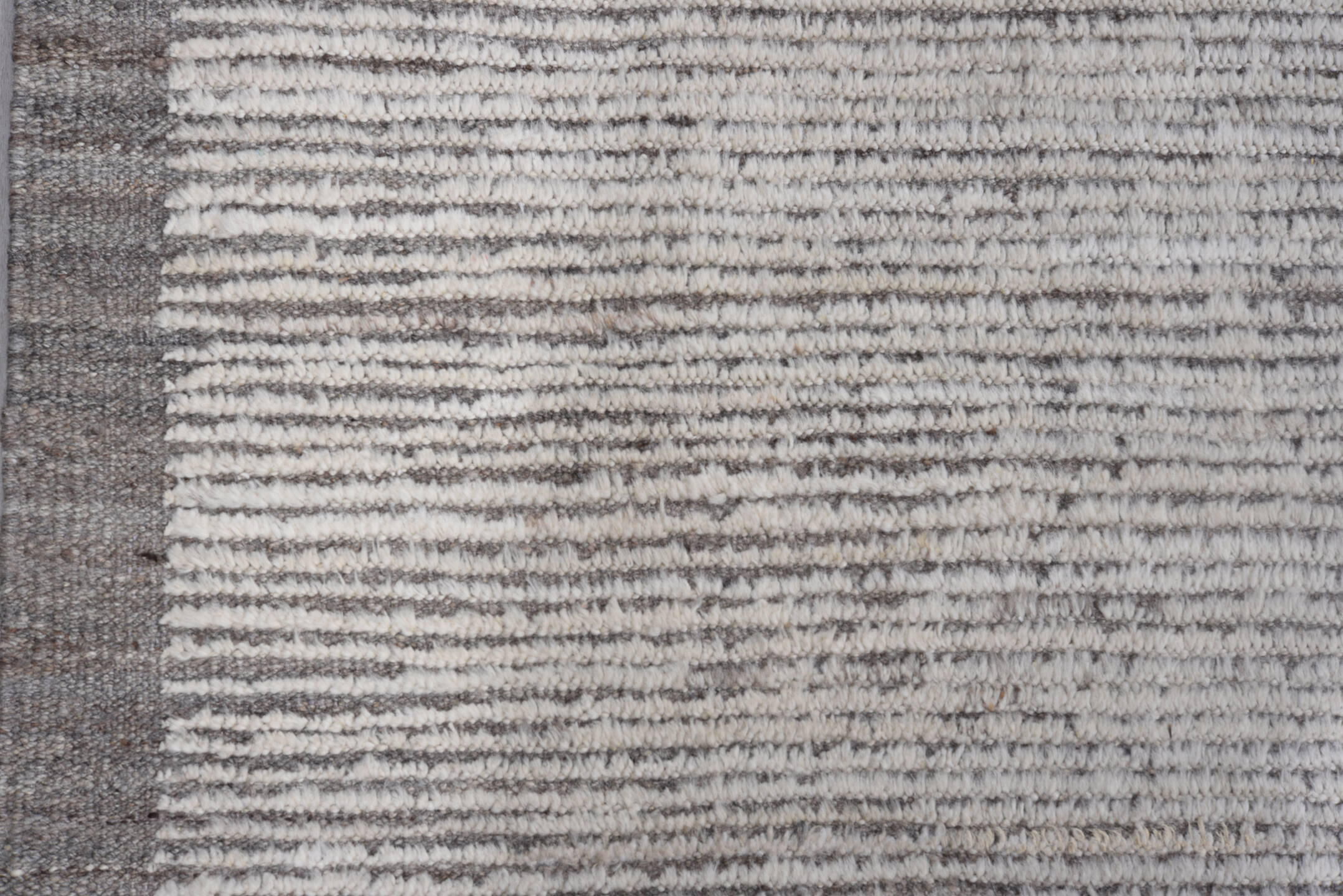 9' x 12' one-of-a-kind handmade vintage Tulu large size rug. Color palette: black, charcoal, dark gray, dim gray, gainsboro