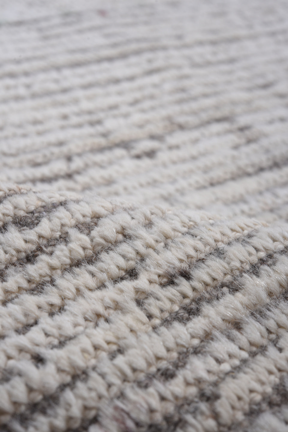 9' x 12' one-of-a-kind handmade vintage Tulu large size rug. Color palette: black, charcoal, dark gray, dim gray, gainsboro