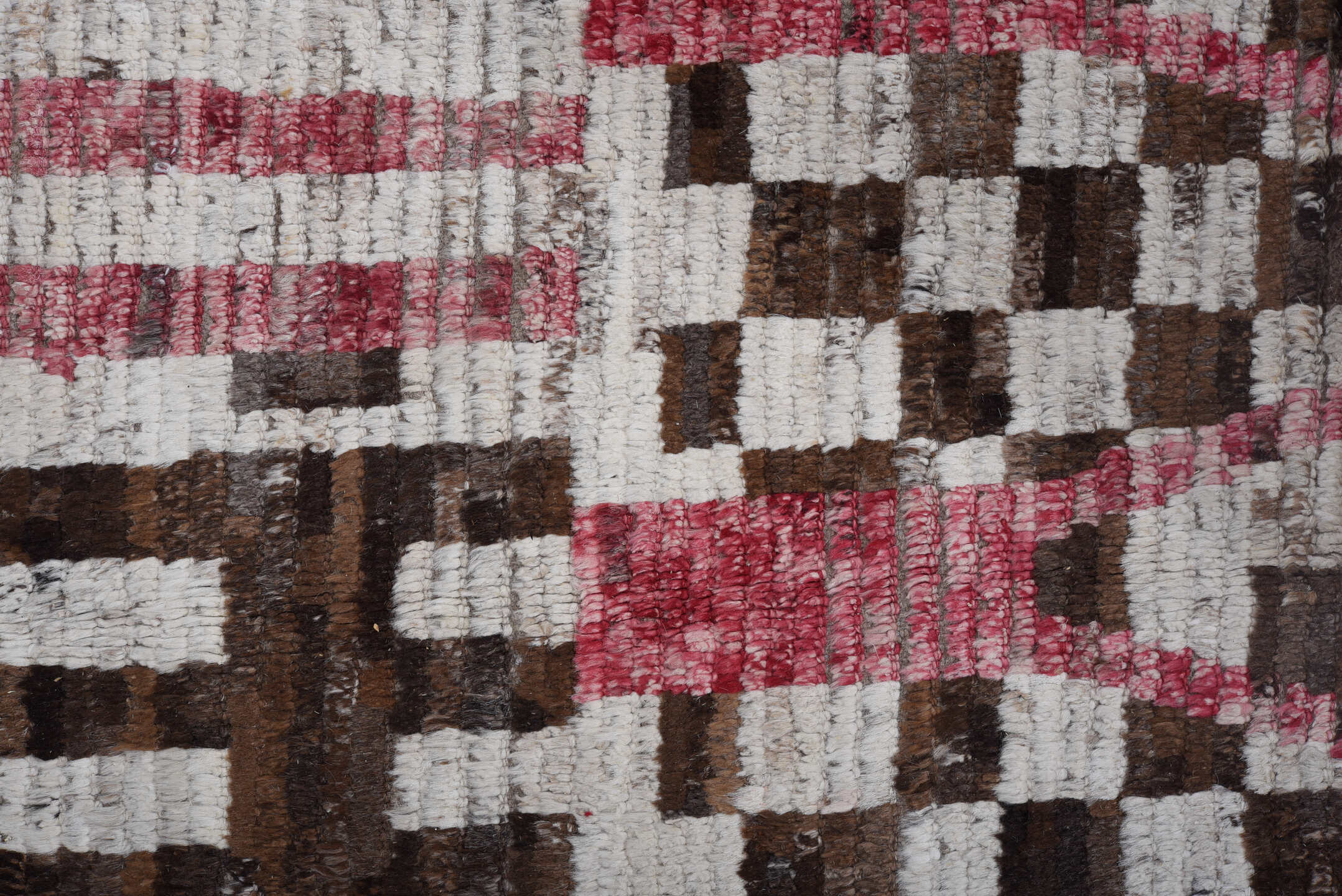 9' x 11' one-of-a-kind handmade vintage Tulu large size rug. Color palette: black, brown, dark gray, dim gray, gainsboro