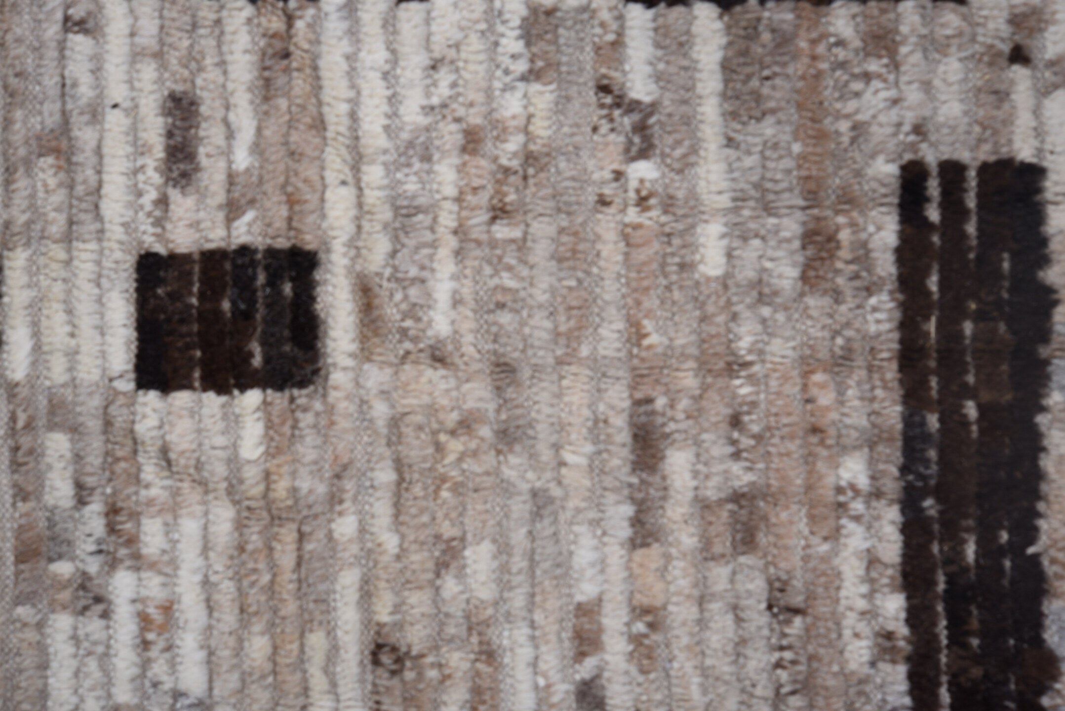10' x 13' one-of-a-kind handmade vintage Tulu large size rug. Color palette: black, brown, dark gray, gainsboro, gray