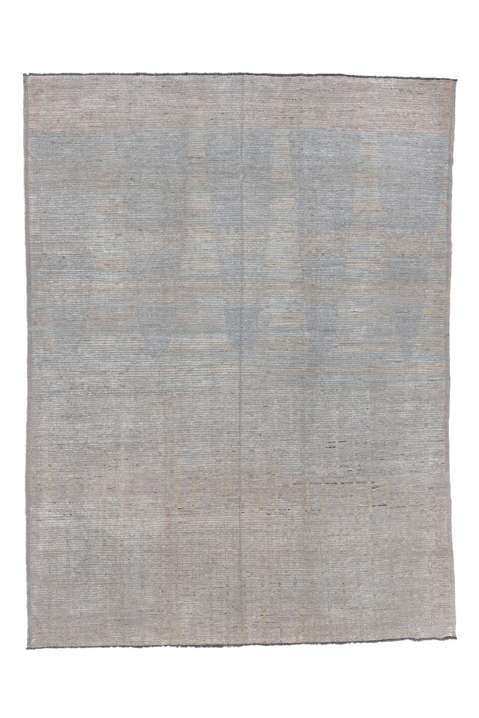 10' x 13' one-of-a-kind handmade vintage Tulu large size rug. Color palette: dark gray, dim gray, gainsboro, gray