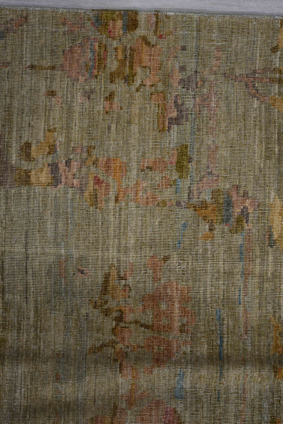 10' x 13' one-of-a-kind handmade vintage Afghan large size rug. Color palette: taupe, sky blue, rose, rust, olive, beige
