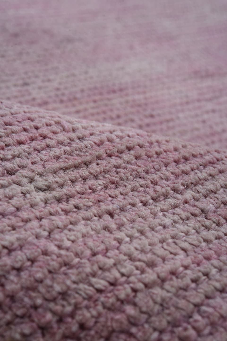 9' x 12' one-of-a-kind handmade vintage Tulu large size rug. Color palette: blush, rose, ivory, taupe, pink, red, beige