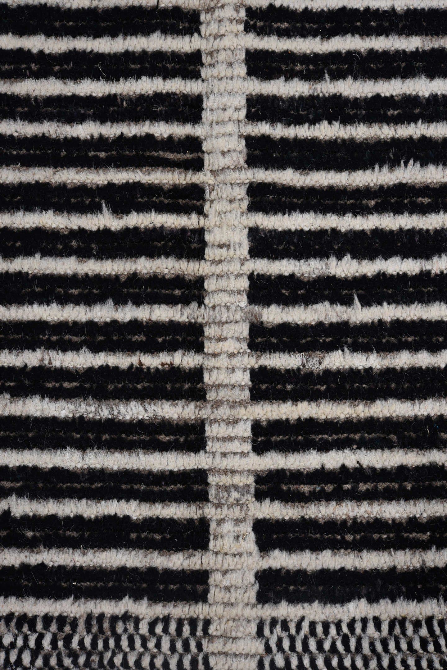 10' x 13' one-of-a-kind handmade vintage Tulu large size rug. Color palette: charcoal, ivory, gray, taupe, black, beige