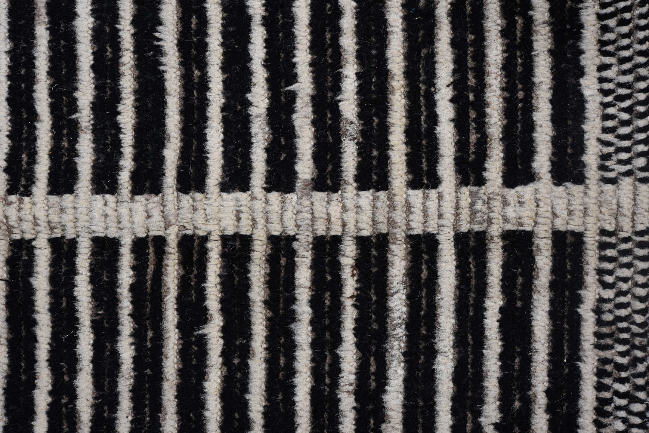 10' x 13' one-of-a-kind handmade vintage Tulu large size rug. Color palette: black, charcoal, dark gray, dim gray, gainsboro