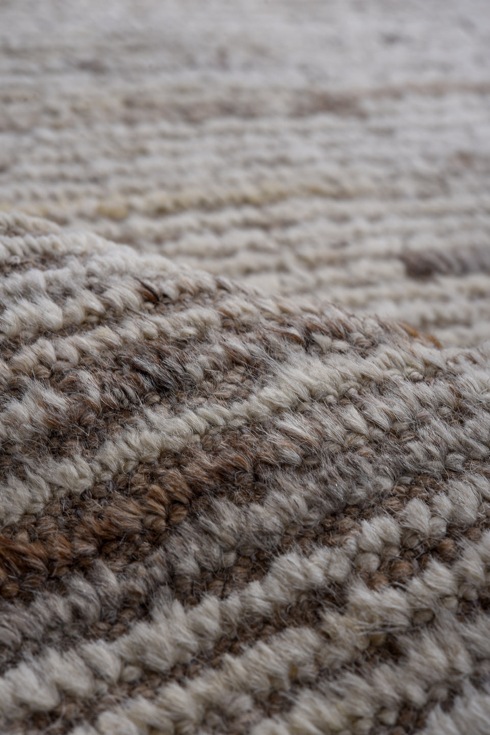 7' x 9' one-of-a-kind handmade vintage Tulu rug. Color palette: dark gray, dim gray, gainsboro, gray, light gray, off-white