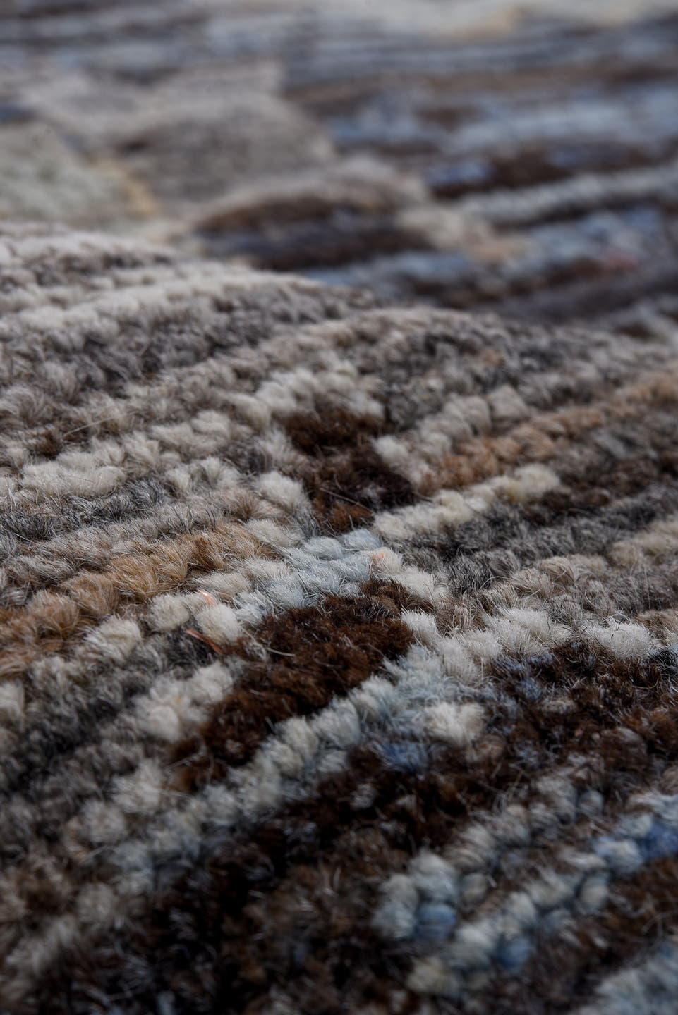 8' x 9' one-of-a-kind handmade vintage Oushak large size rug. Color palette: gray, charcoal, ivory, blush, gold, taupe