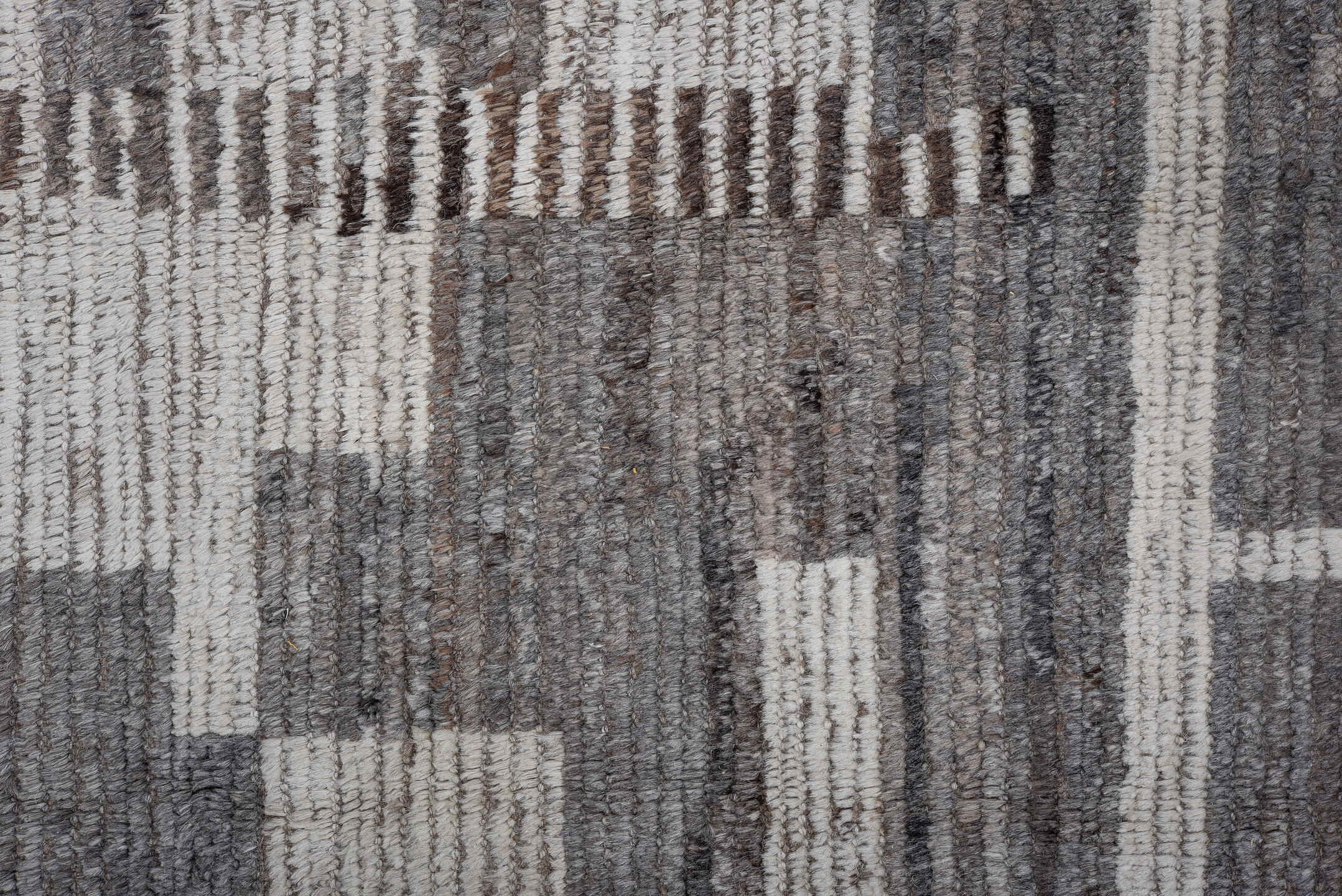11' x 14' one-of-a-kind handmade vintage Tulu oversize rug. Color palette: black, dark gray, dim gray, gainsboro, gray