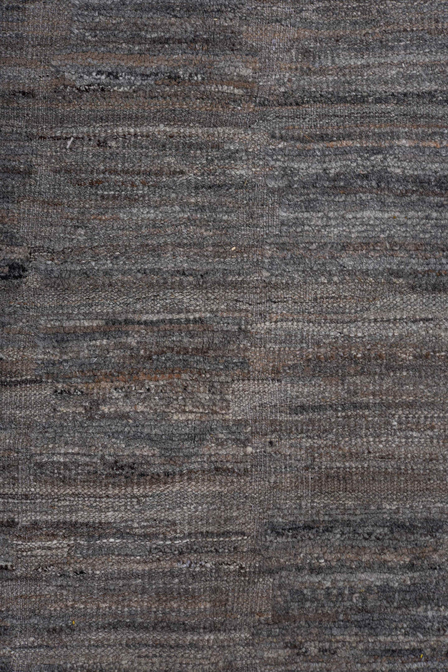 11' x 15' one-of-a-kind handmade vintage Tulu oversize rug. Color palette: charcoal, gray, taupe, slate, rose, black, beige