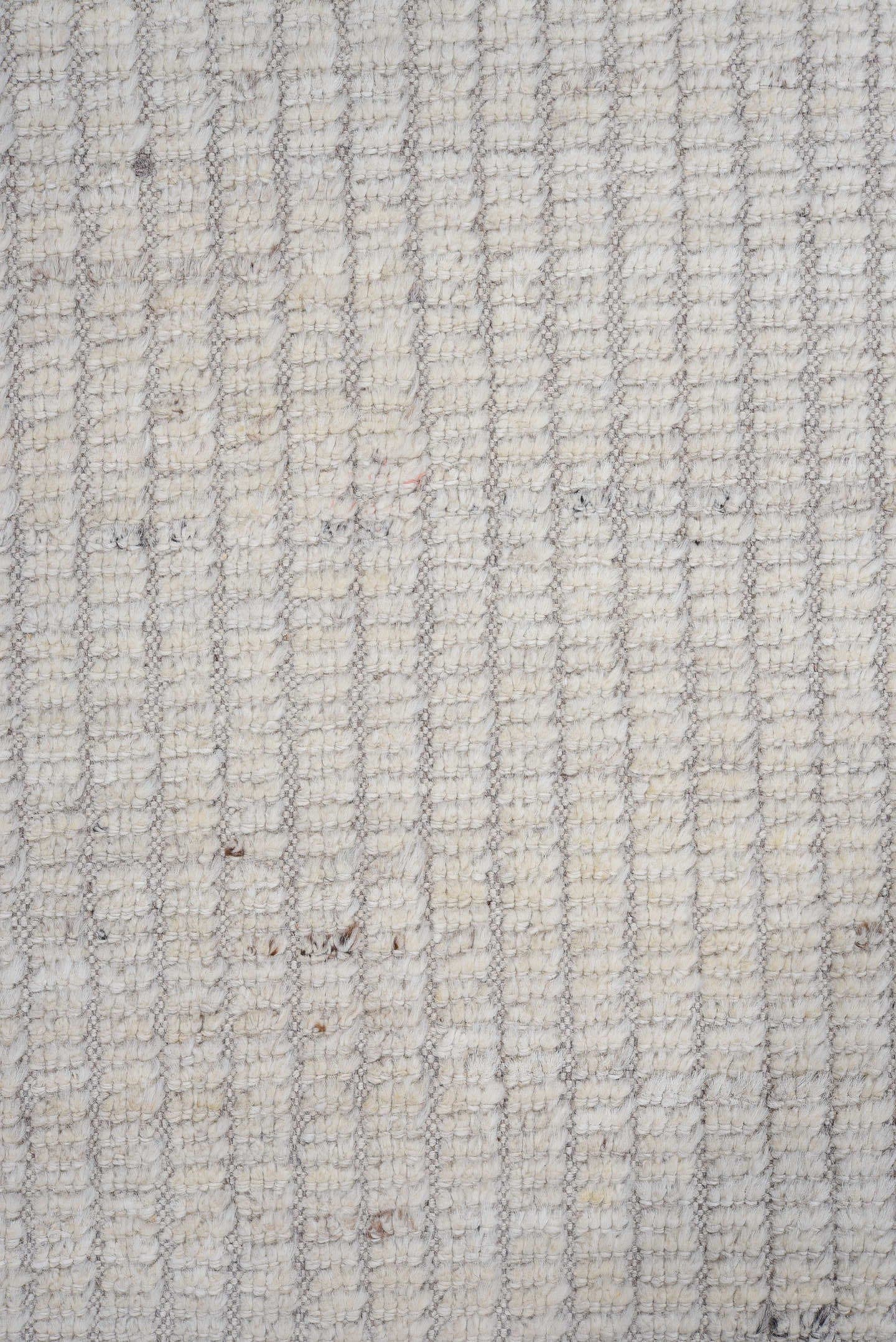 2' x 12' one-of-a-kind handmade vintage Tulu runner rug. Color palette: ivory, light gray, taupe, cream, charcoal, beige