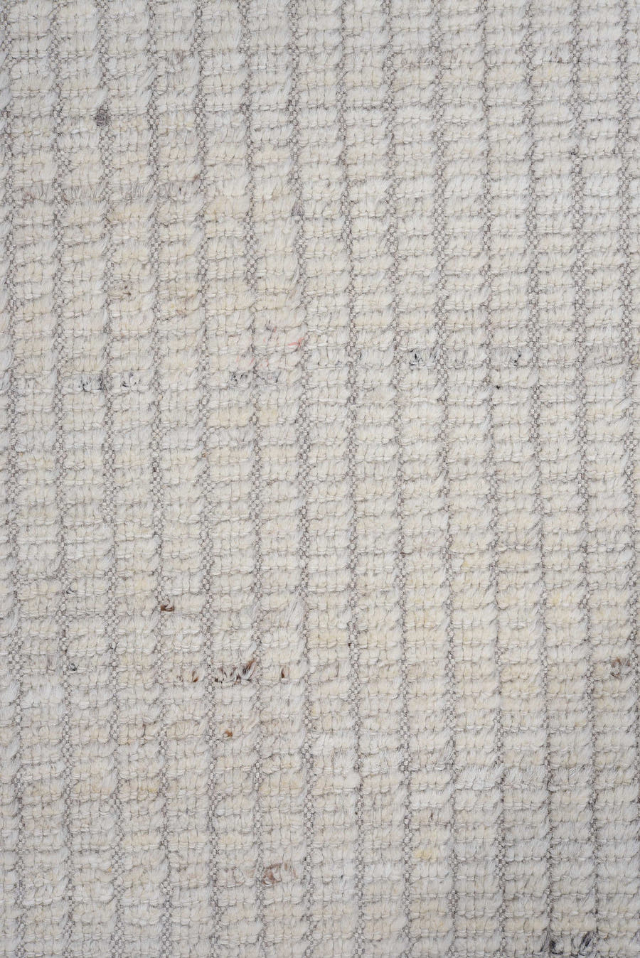 2' x 12' one-of-a-kind handmade vintage Tulu runner rug. Color palette: ivory, light gray, taupe, cream, charcoal, beige
