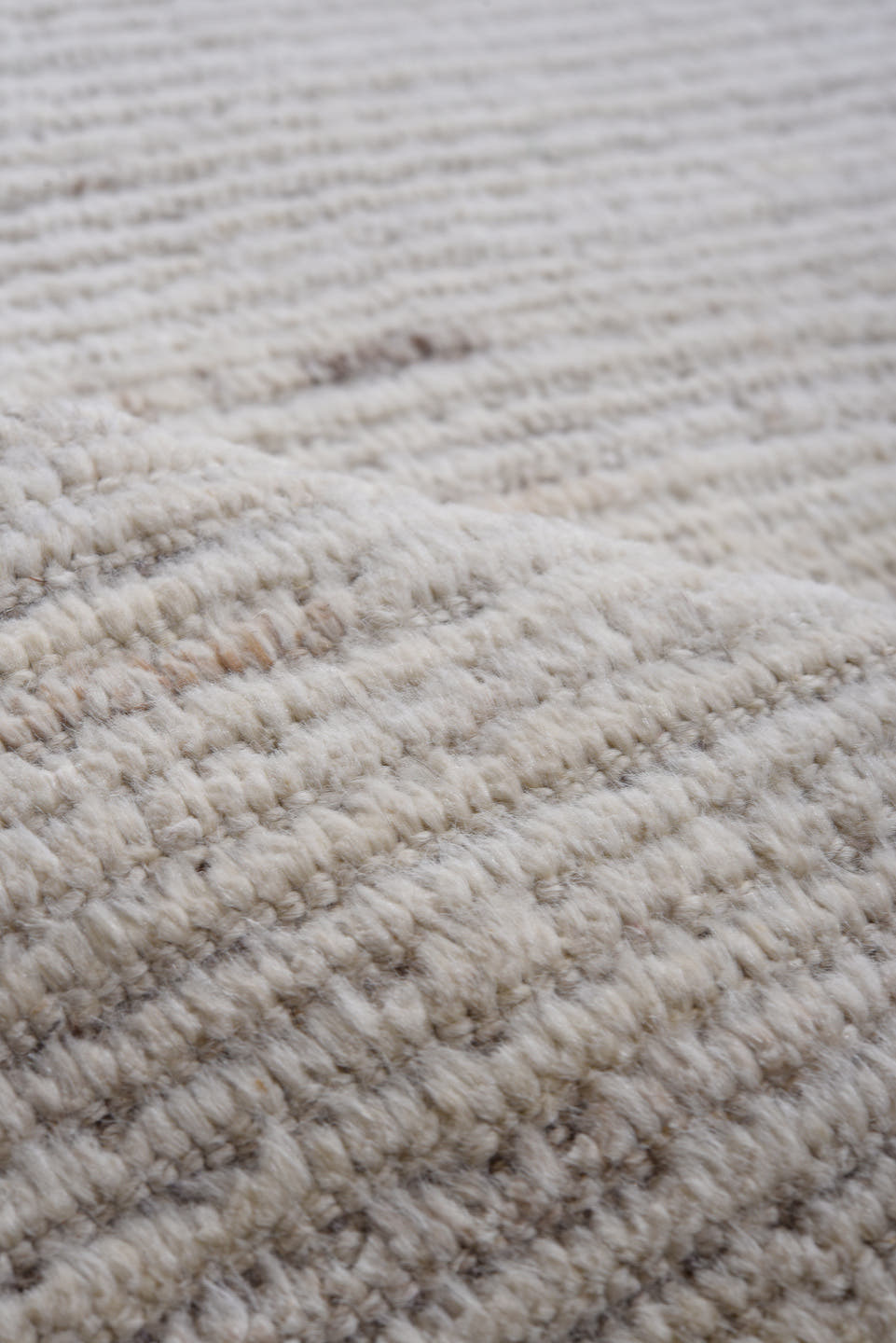 6' x 15' one-of-a-kind handmade vintage Tulu rug. Color palette: ivory, cream, taupe, beige, charcoal, gray, black
