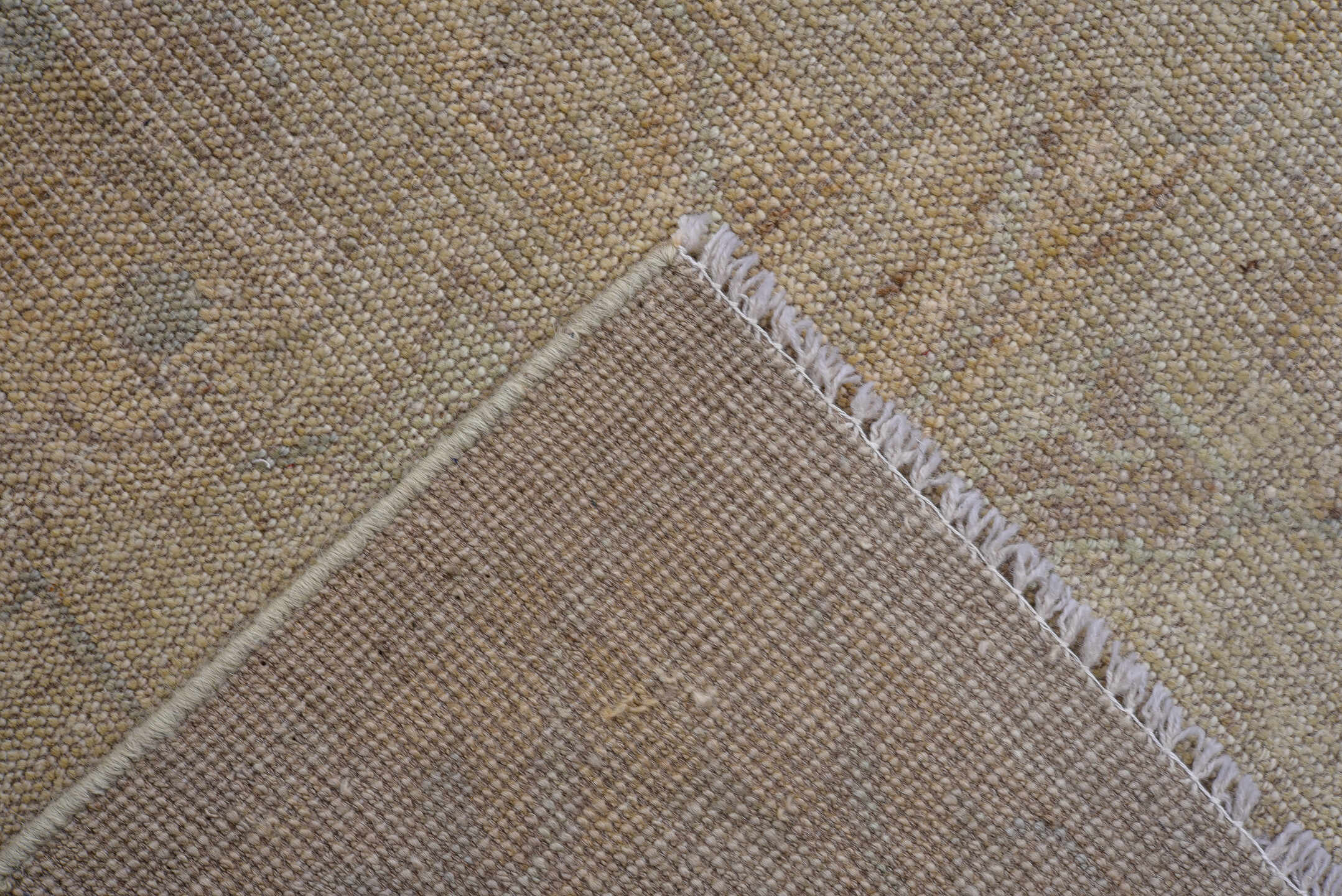 10' x 13' one-of-a-kind handmade vintage Oushak large size rug. Color palette: dim gray, gray, light gray, pink, silver