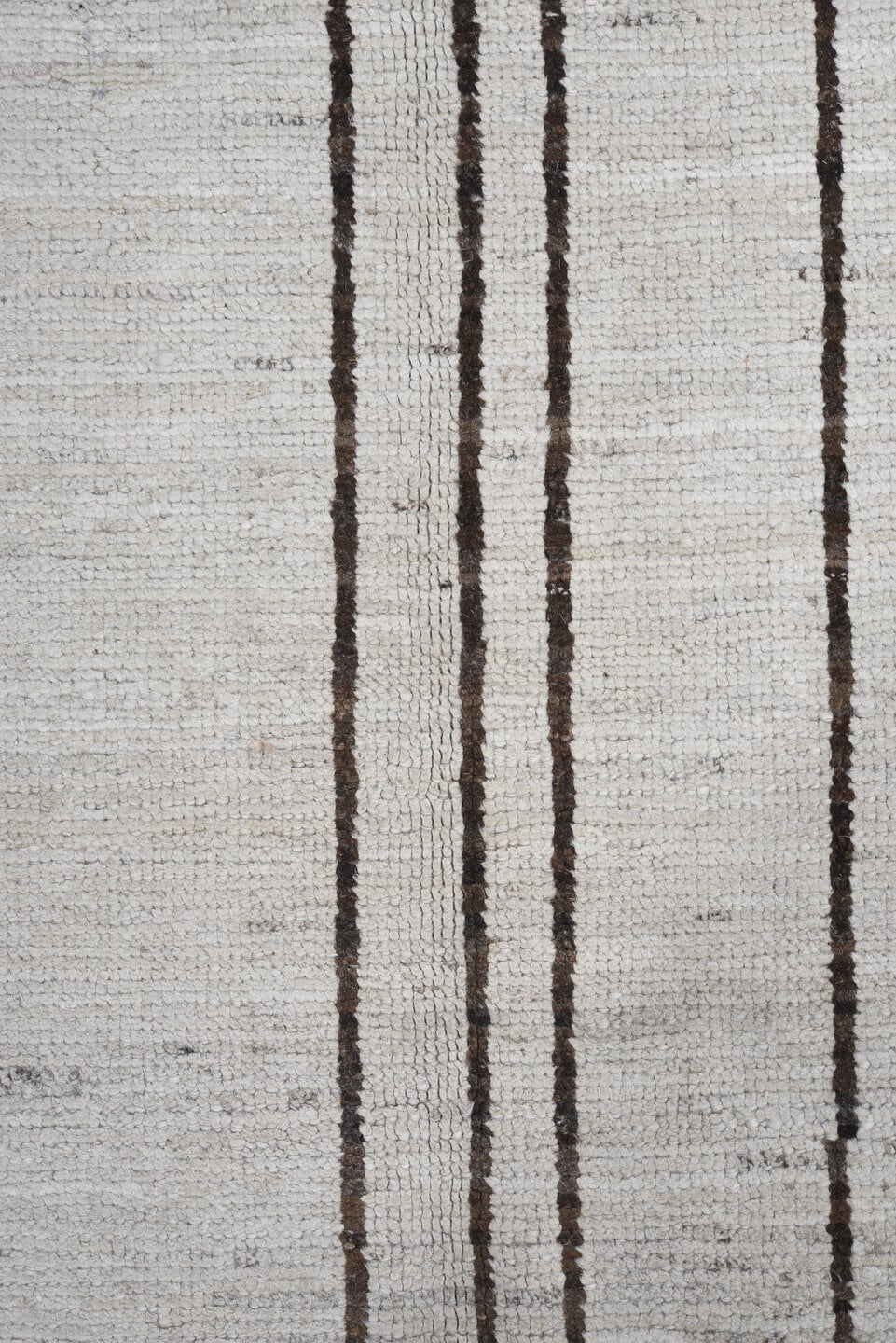 9' x 11' one-of-a-kind handmade vintage Tulu large size rug. Color palette: ivory, brown, taupe, charcoal, beige, gray