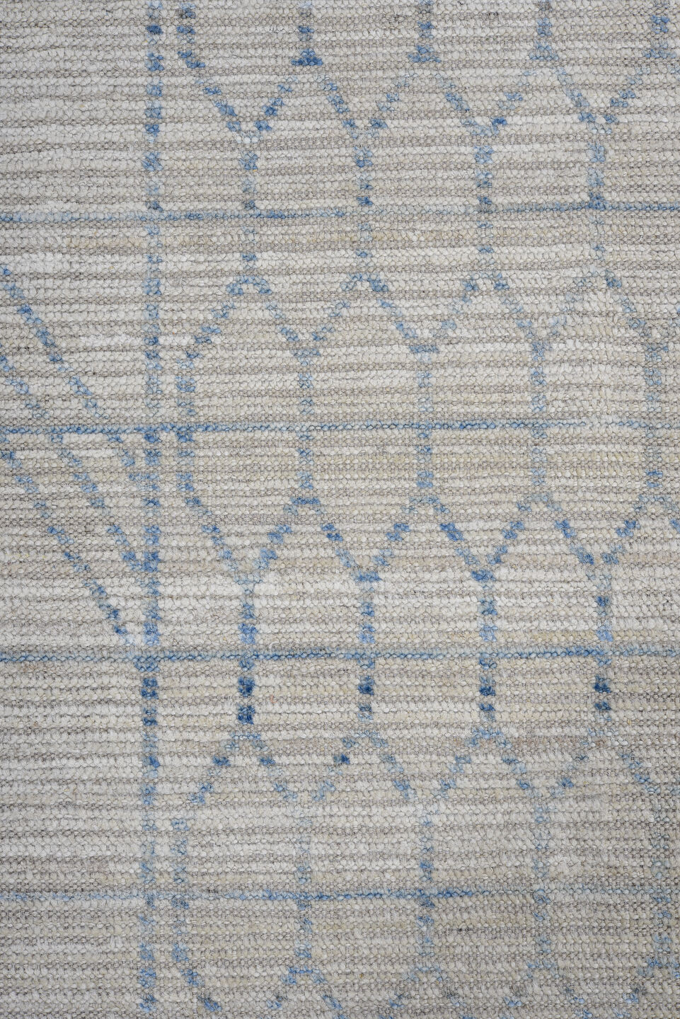 12' x 15' one-of-a-kind handmade vintage Tulu oversize rug. Color palette: black, blue, charcoal, dark gray, gainsboro, gray