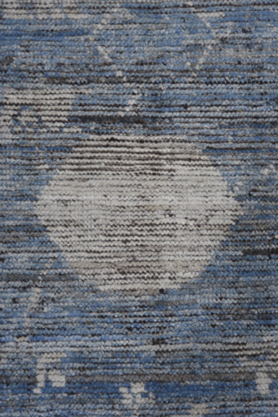 10' x 13' one-of-a-kind handmade vintage Oushak large size rug. Color palette: blue, ivory, slate, steel_blue, gray