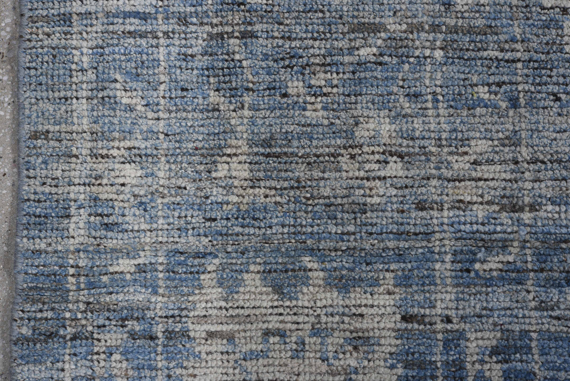 10' x 13' one-of-a-kind handmade vintage Oushak large size rug. Color palette: blue, ivory, slate, steel_blue, gray