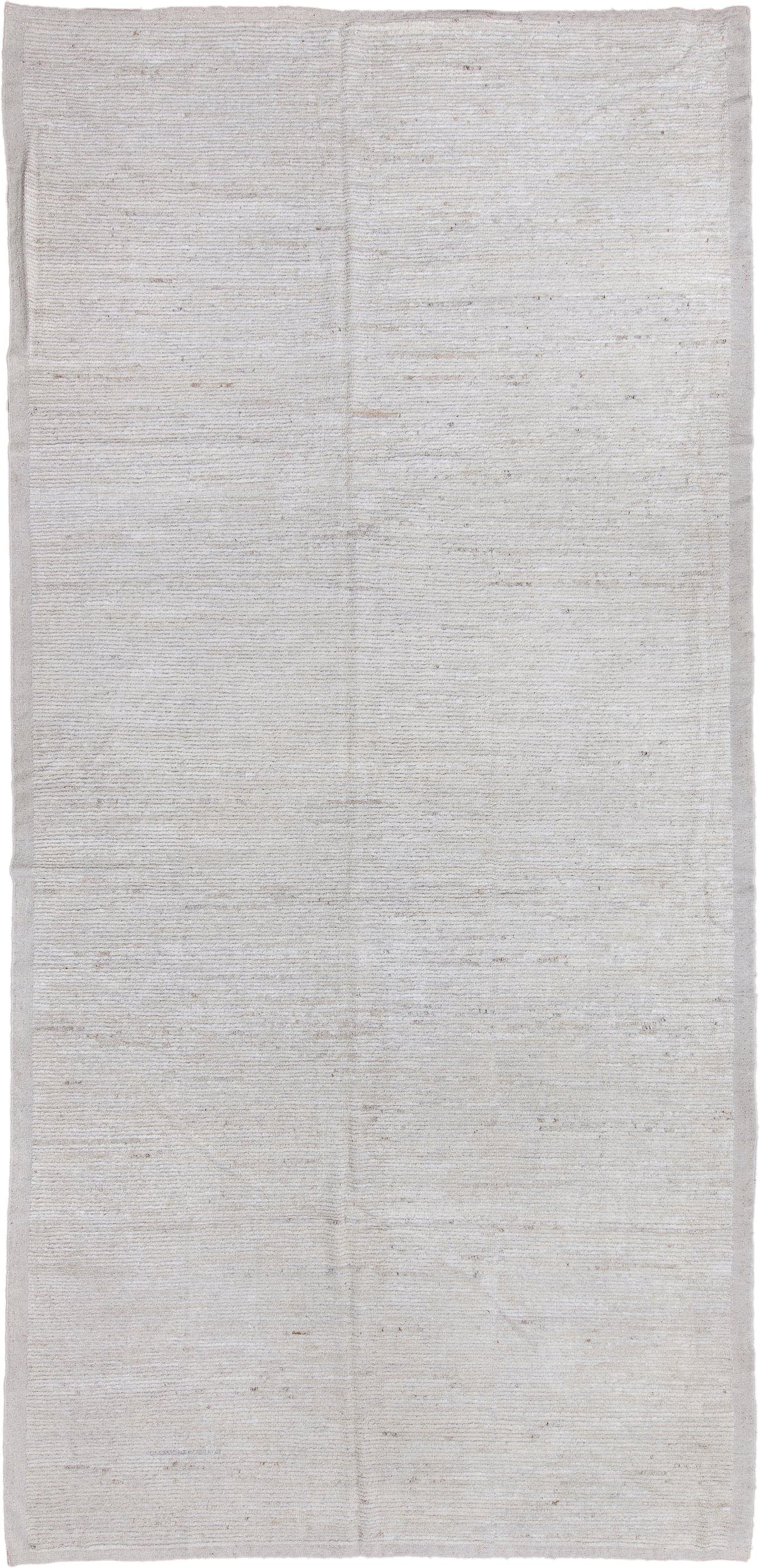 7' x 16' one-of-a-kind handmade vintage Tulu rug. Color palette: ivory, cream, taupe, beige, light gray, gray